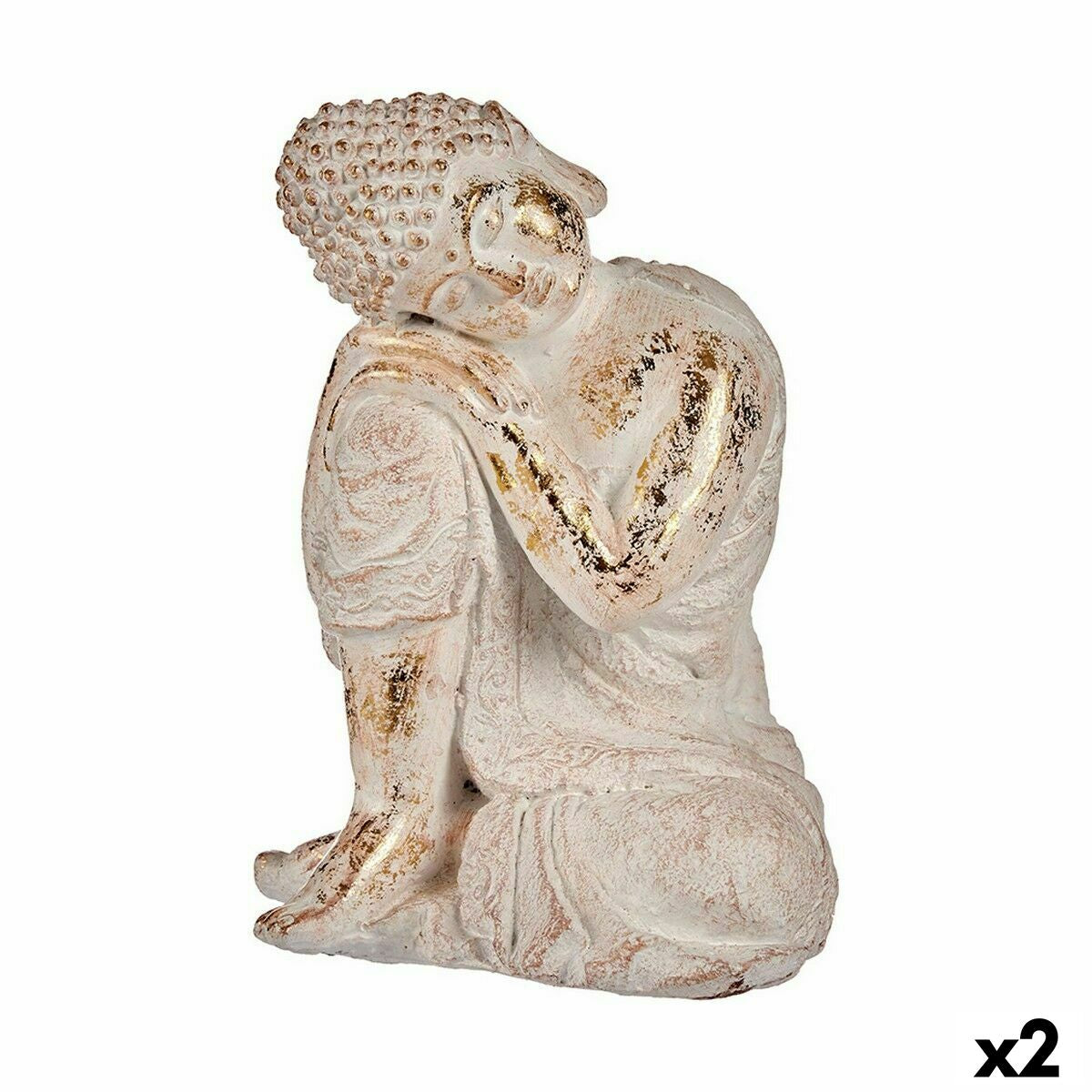 4899888621386 - Decorative Garden Figure CC20447 Polyresin Buddha 23 x 33 x 26 cm (2 Units)