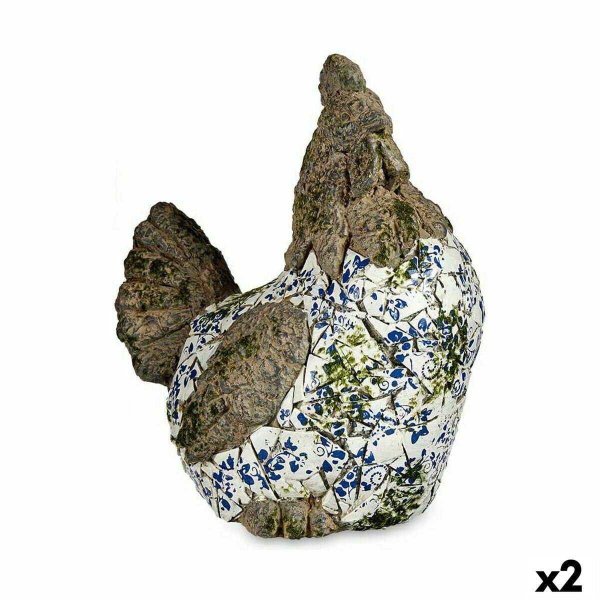 4899888621546 - Dekorative Gartenfigur Huhn Polyresin 225 x 39 x 34 cm (2 Stück)