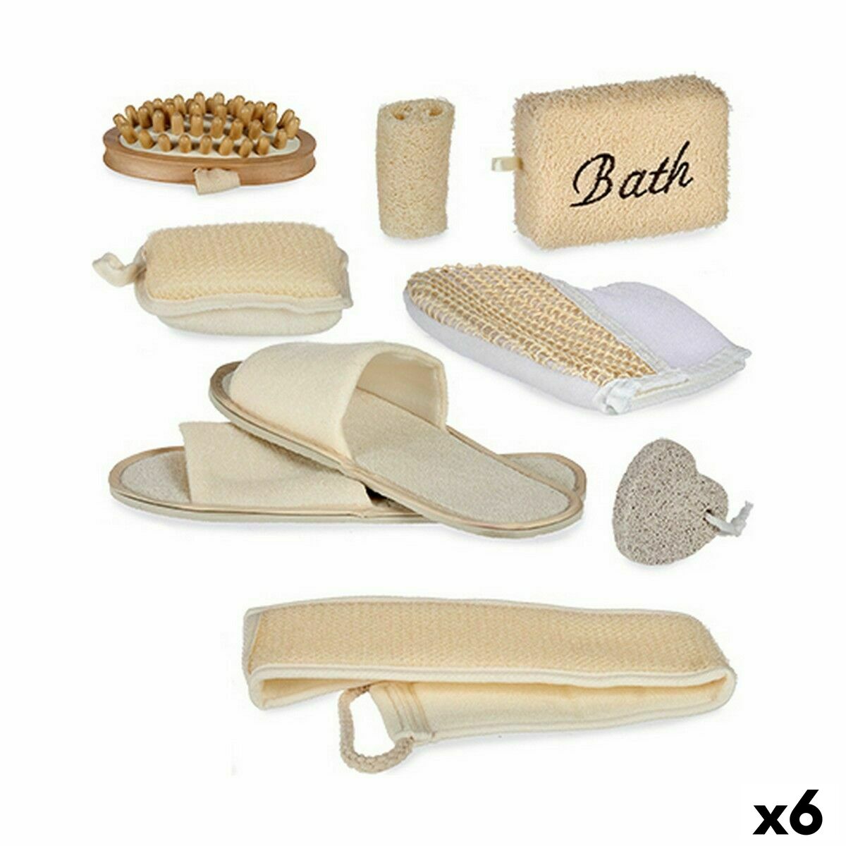 4899888621683 - Badezimmer Set AR1910122 Braun Korb (6 Stück) 4899888621683 - Badezimmer Set AR1910122 Braun Korb (6 Stück)