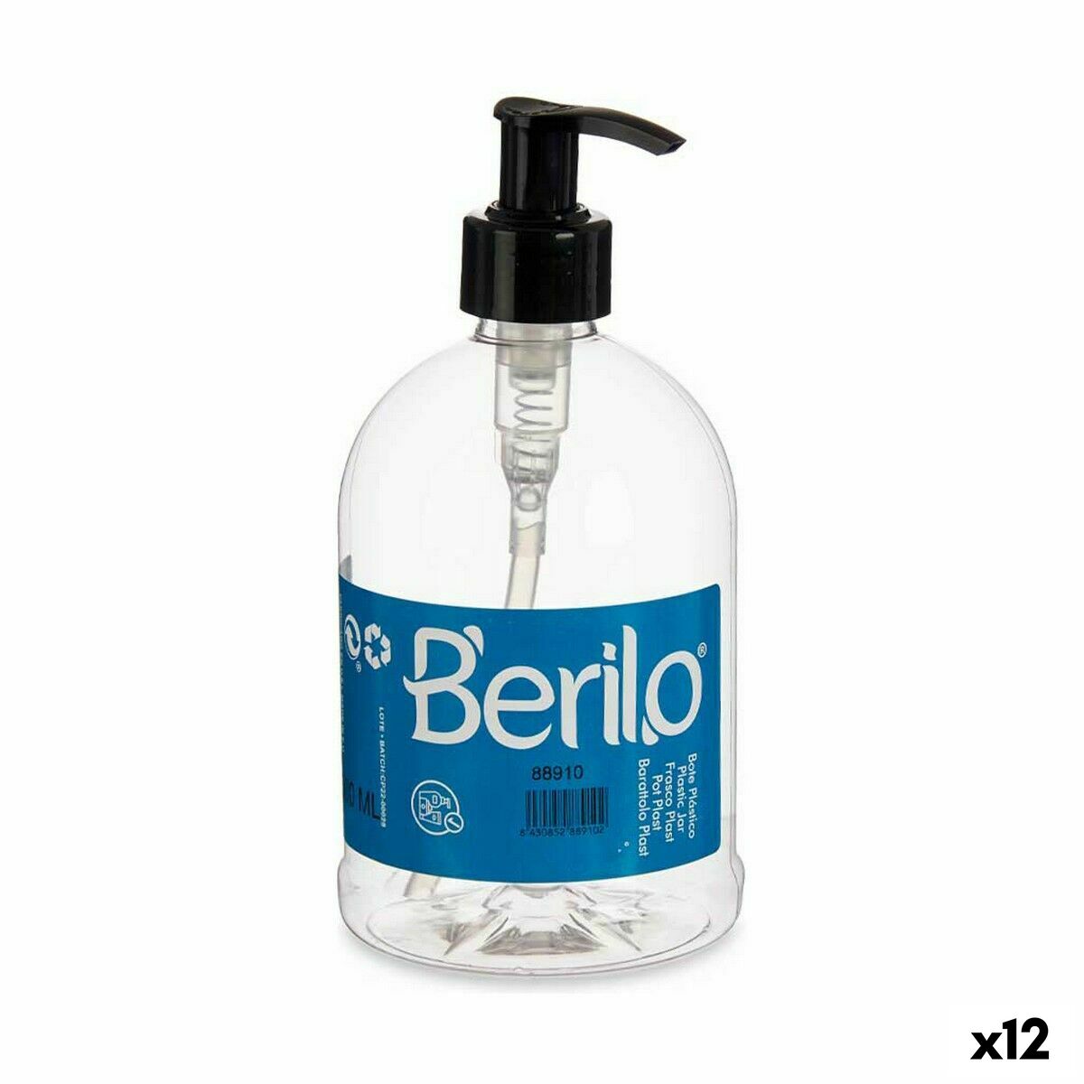 4899888622550 - Seifenspender SE1205-DOSIFICADOR Schwarz Durchsichtig Kunststoff 500 ml 8 x 165 x 8 cm (12 Stück) 4899888622550 - Seifenspender SE1205-DOSIFICADOR Schwarz Durchsichtig Kunststoff 500 ml 8 x 165 x 8 cm (12 Stück)