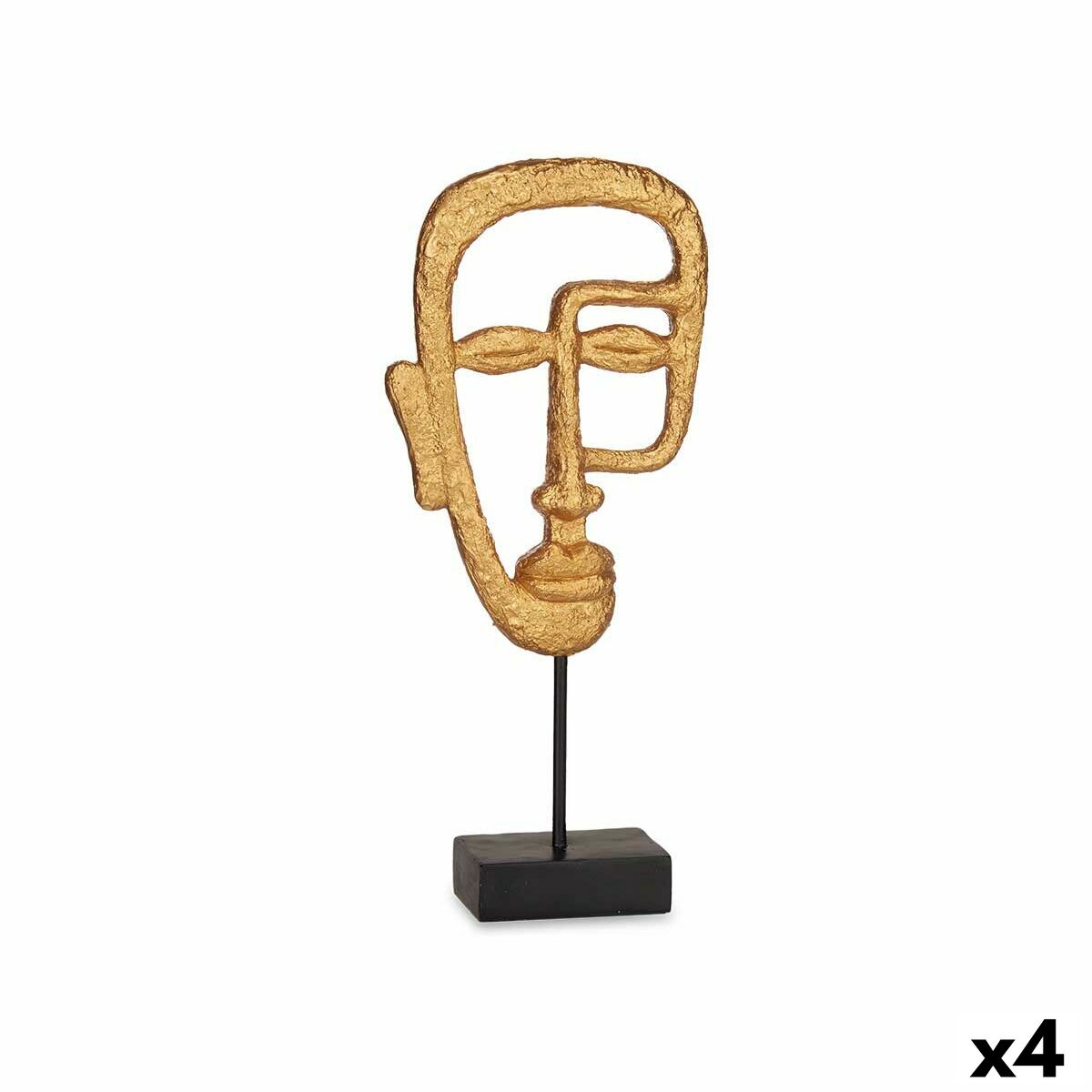 4899888622901 - Deko-Figur Gesicht Gold 195 x 38 x 105 cm (4 Stück)