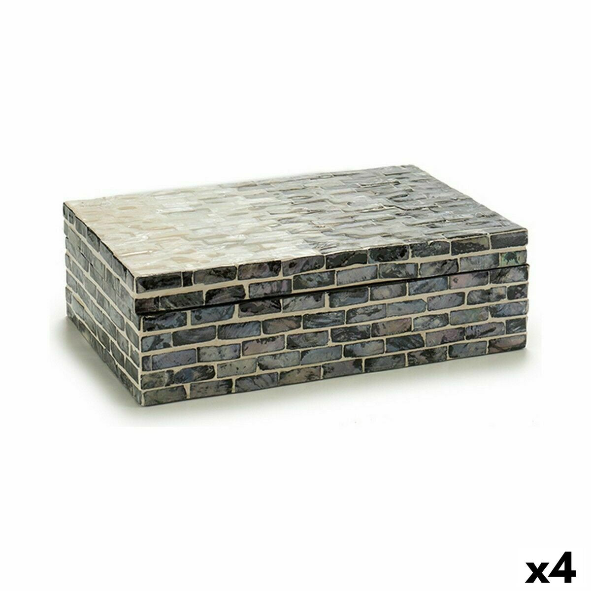 4899888626442 - Dekorative Box Grau Perlmutt Spanplatte 152 x 72 x 25 cm (4 Stück) 4899888626442 - Dekorative Box Grau Perlmutt Spanplatte 152 x 72 x 25 cm (4 Stück)