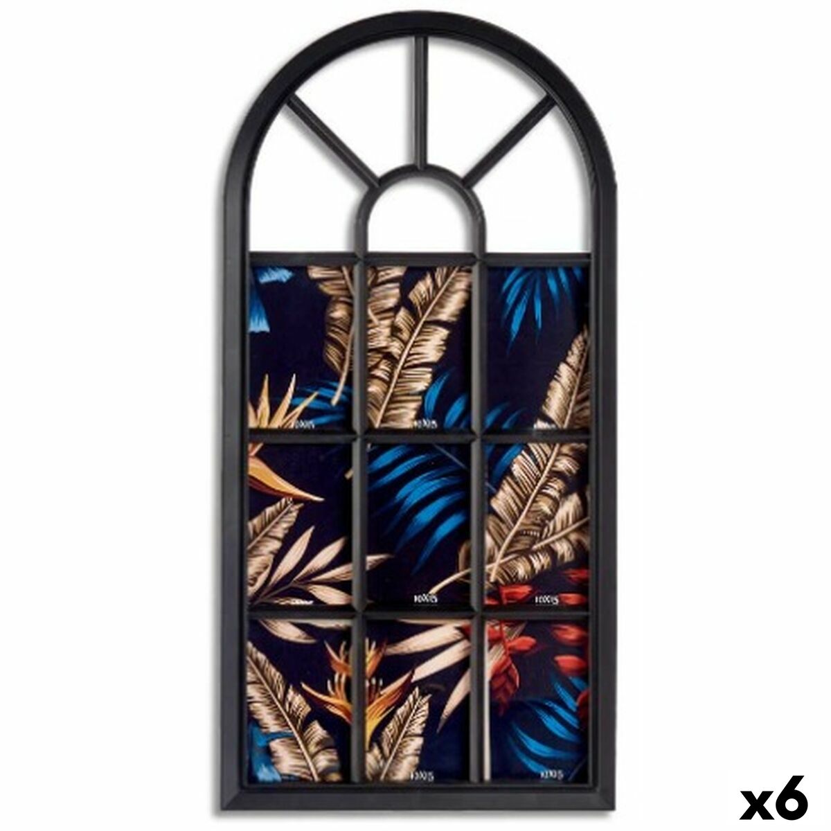 4899888626763 - Bilderrahmen für die Wand Fenster Schwarz Glas Kunststoff 345 x 25 x 695 cm (6 Stück)