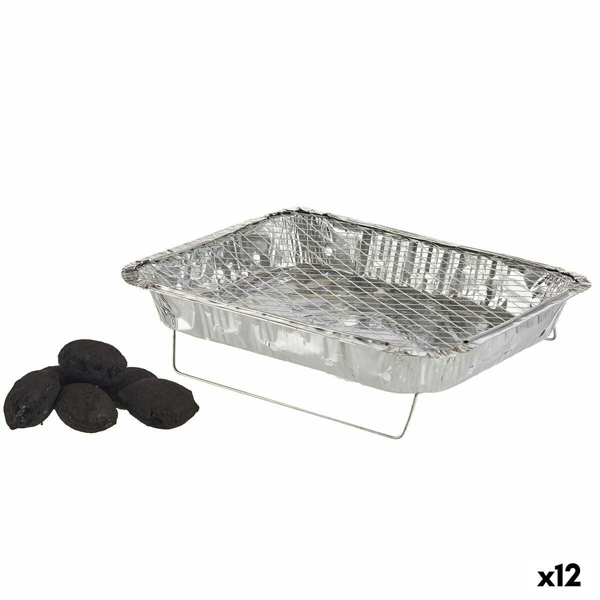 4899888627586 - Einweggrill aus Aluminium Holzkohle 30 x 53 x 465 cm (12 Stück)