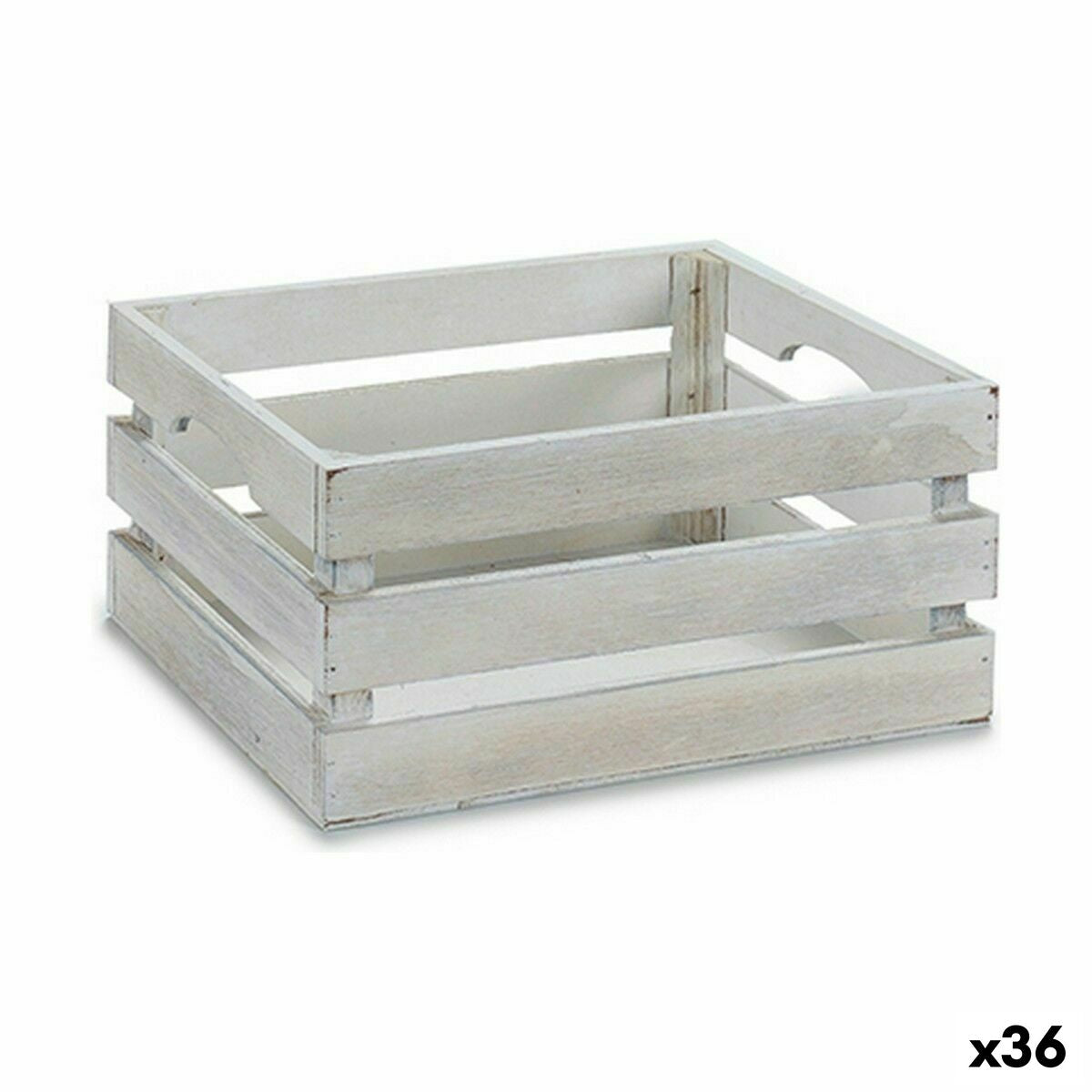 4899888627784 - Dekorative Box Weiß Holz 21 x 11 x 145 cm (36 Stück)