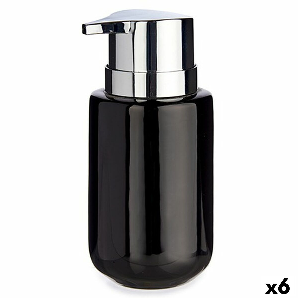 4899888631026 - Seifenspender J1017-A-NEGRO Schwarz Silberfarben Metall aus Keramik 350 ml 7 x 145 x 85 cm (6 Stück) 4899888631026 - Seifenspender J1017-A-NEGRO Schwarz Silberfarben Metall aus Keramik 350 ml 7 x 145 x 85 cm (6 Stück)