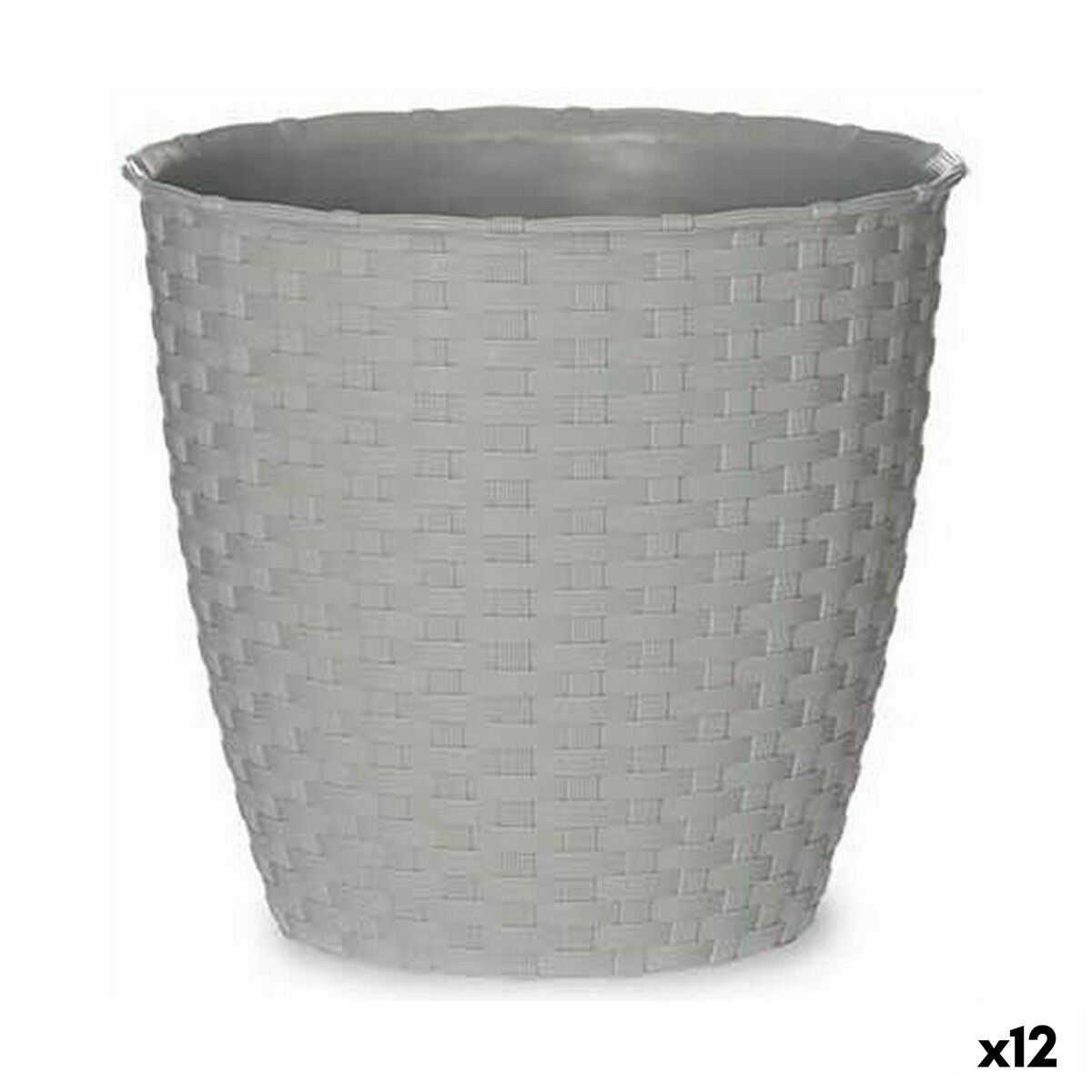 4899888632726 - Blumentopf Grau Kunststoff 19 x 175 x 19 cm (12 Stück)