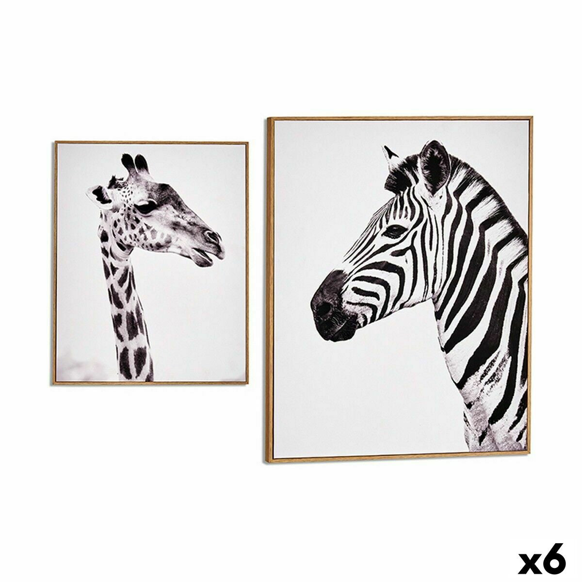 4899888633860 - Bild Zebra Giraffe Spanplatte 412 x 515 x 2 cm (6 Stück)