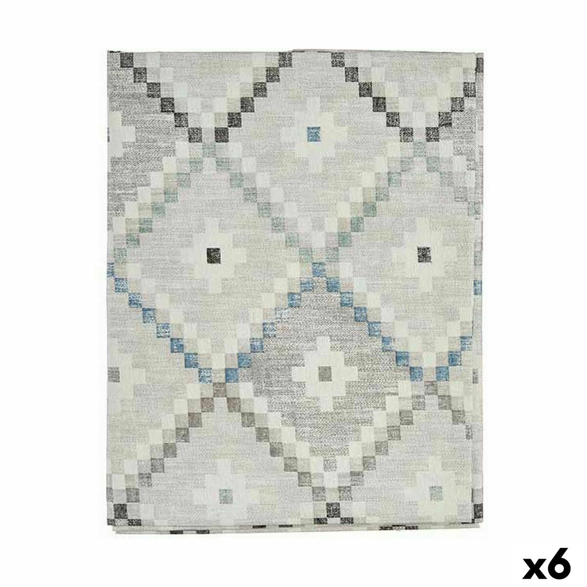 4899888635383 - Fleckschutz-Tischdecke ROMBOS-A Blau Dünner Stoff Anti-Flecken Rhombus 140 x 180 cm (6 Stück)