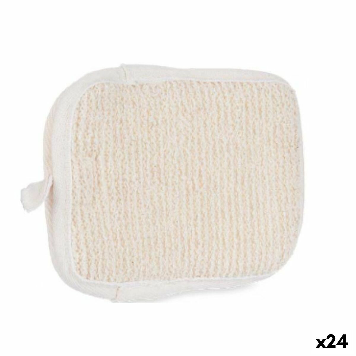 4899888635673 - Bath Mitten B7081-5 White Beige (24 Units)