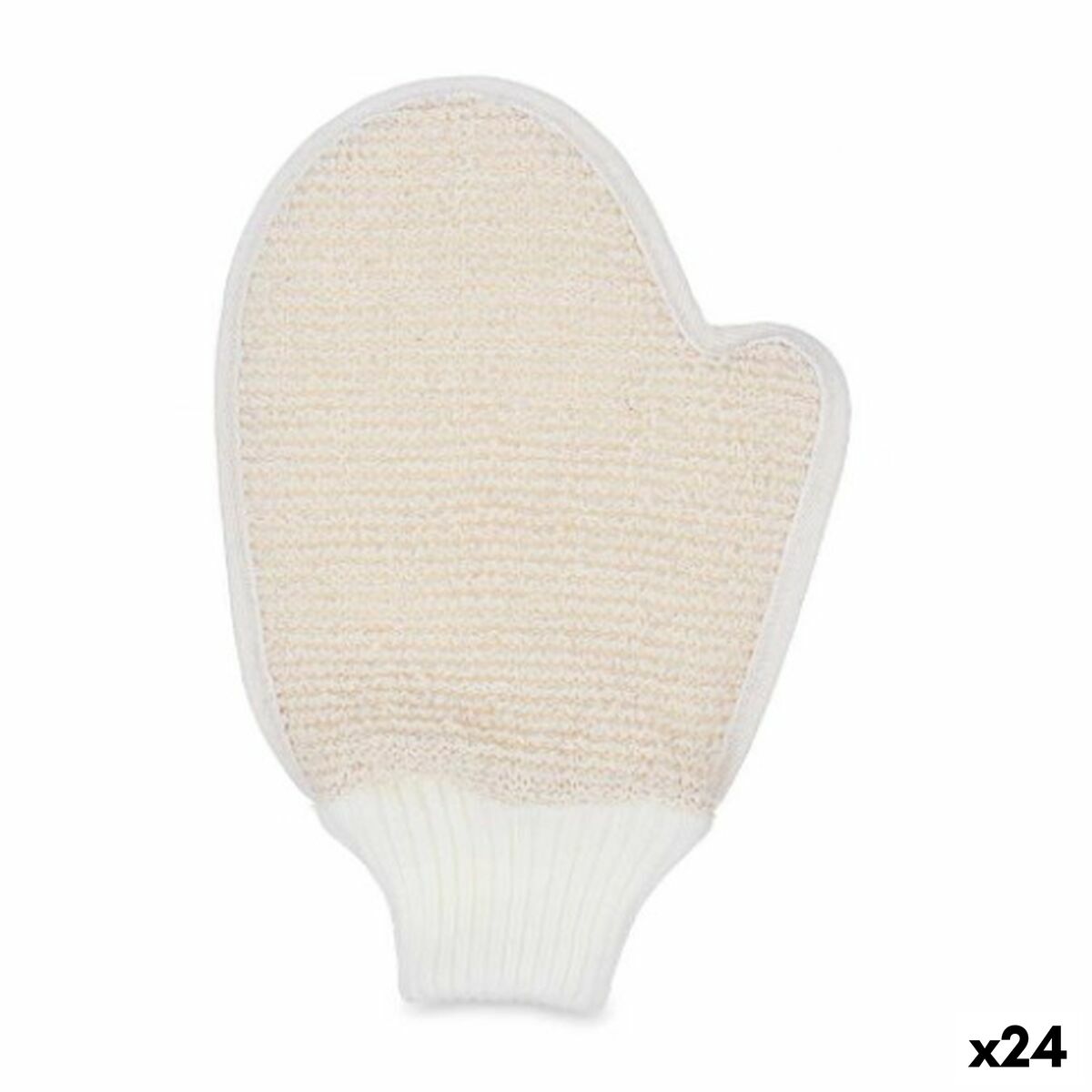 4899888635680 - Waschlappen Einstellbar Weiß Beige (24 Stück)