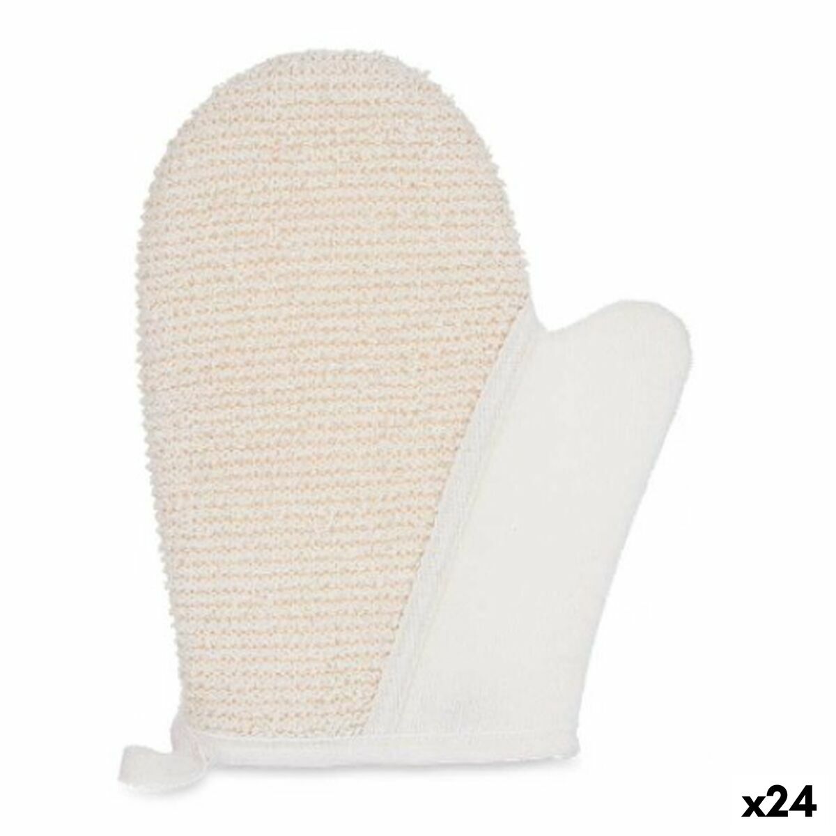 4899888635697 - Bath Mitten B7081-10 Weißer Beige (24 Einheiten)