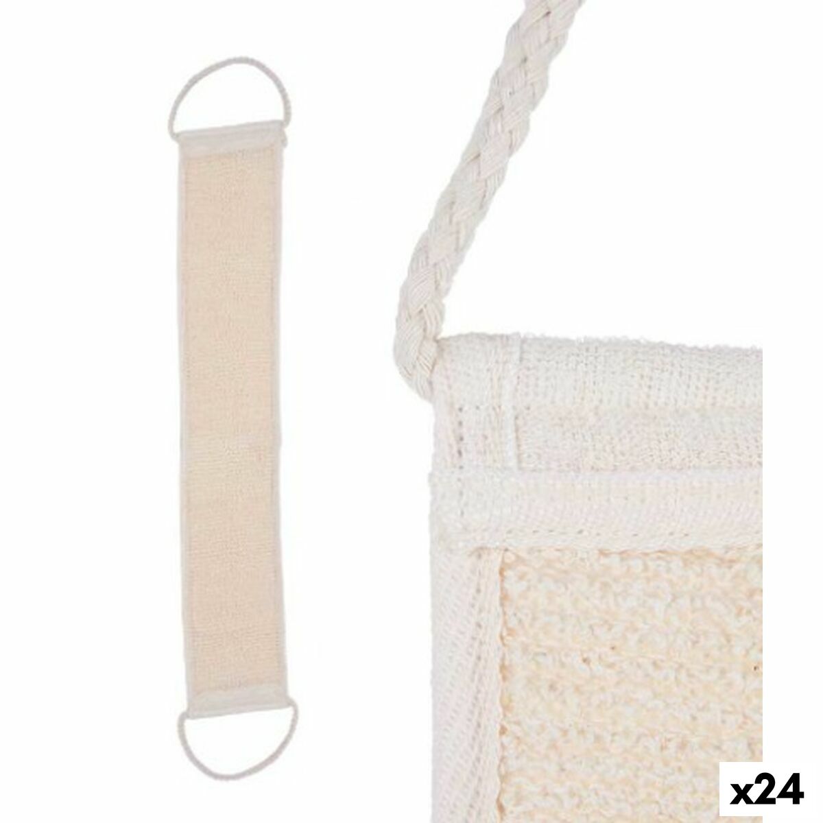4899888636137 - Körperschwamm B7081-16 Weiß Beige 20 x 25 x 95 cm Mit Griffen (24 Stück) 4899888636137 - Körperschwamm B7081-16 Weiß Beige 20 x 25 x 95 cm Mit Griffen (24 Stück)