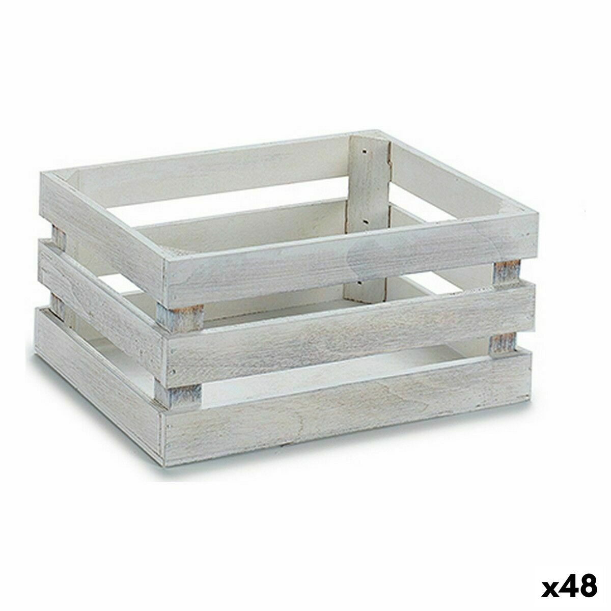 4899888639336 - Dekorative Box Weiß Pappelholz 22 x 9 x 13 cm (48 Stück)