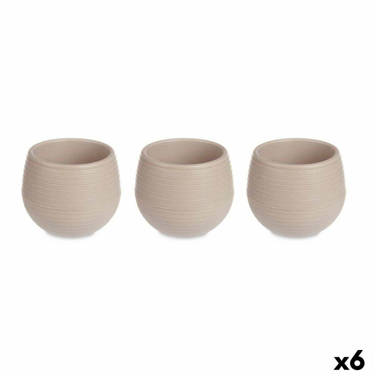 4899888639800 - Blumentopfset ES0301214S3 Taupe Kunststoff 12 x 12 x 11 cm (6 Stück) 4899888639800 - Blumentopfset ES0301214S3 Taupe Kunststoff 12 x 12 x 11 cm (6 Stück)