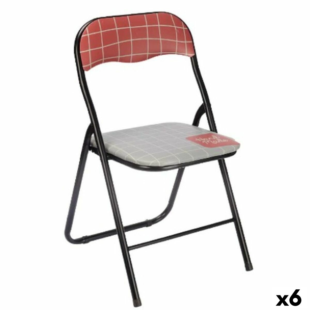 4899888640387 - Gepolsterte Campingstuhl Hand Made Braun Schwarz Grau PVC Metall 43 x 46 x 78 cm (6 Stück) 4899888640387 - Gepolsterte Campingstuhl Hand Made Braun Schwarz Grau PVC Metall 43 x 46 x 78 cm (6 Stück)