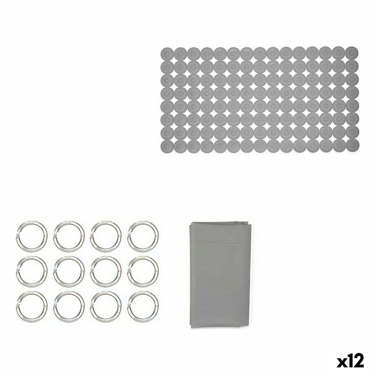 4899888641582 - Badezimmer Set CN-B6032A-GREY Grau PVC Polyäthylen EVA (12 Stück) 4899888641582 - Badezimmer Set CN-B6032A-GREY Grau PVC Polyäthylen EVA (12 Stück)