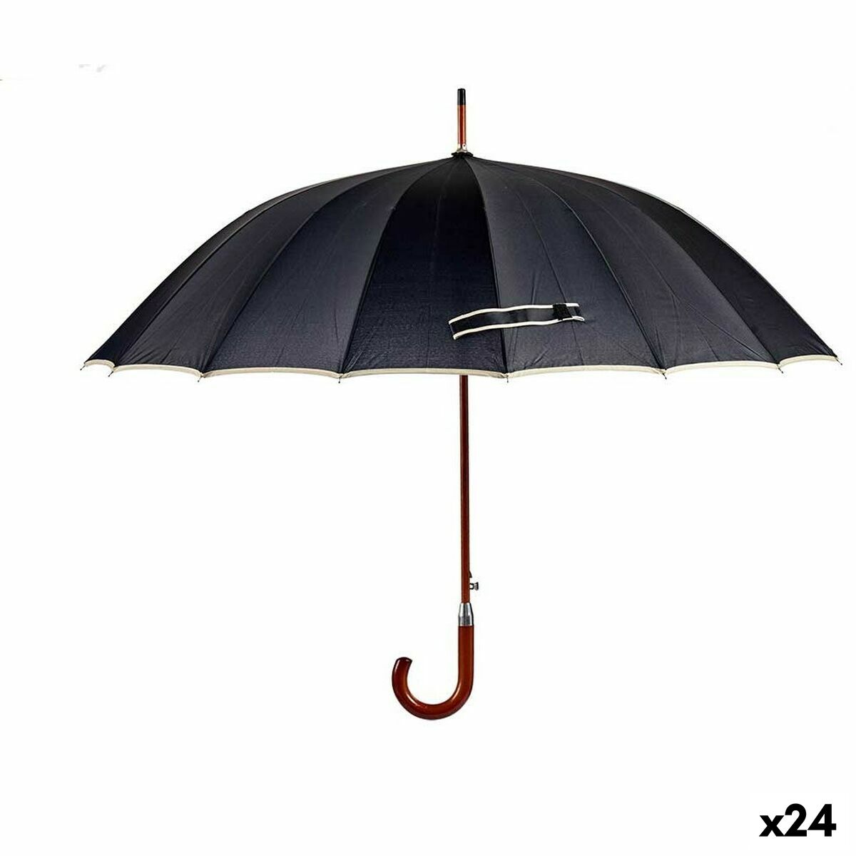 4899888643210 - Regenschirm Schwarz Metall Stoff 110 x 110 x 95cm (24 Stück) 4899888643210 - Regenschirm Schwarz Metall Stoff 110 x 110 x 95cm (24 Stück)