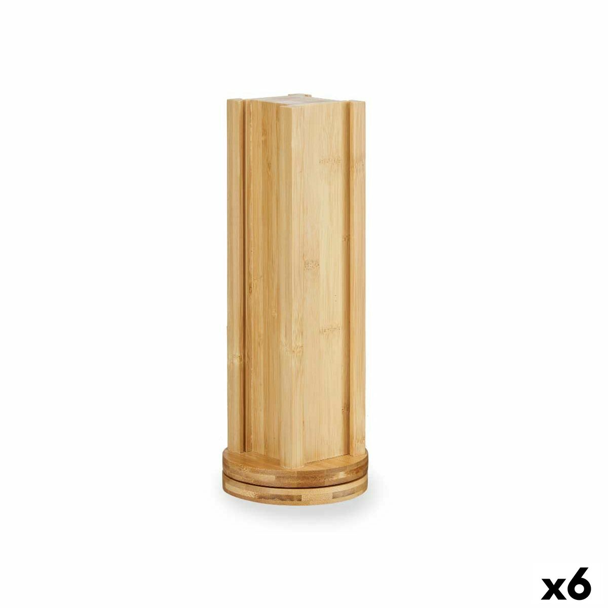 4899888644903 - Stand für 20 Kaffeekapseln KT225036 Bambus 11 x 11 x 34 cm Drehung (6 Einheiten)