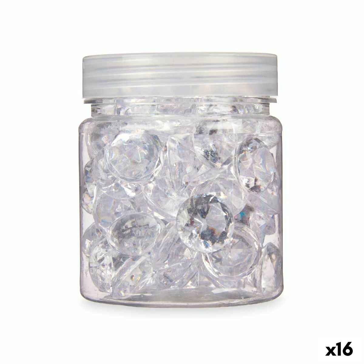 4899888645832 - Dekosteine ​​Diamant 150 g Transparent (16 Stück)