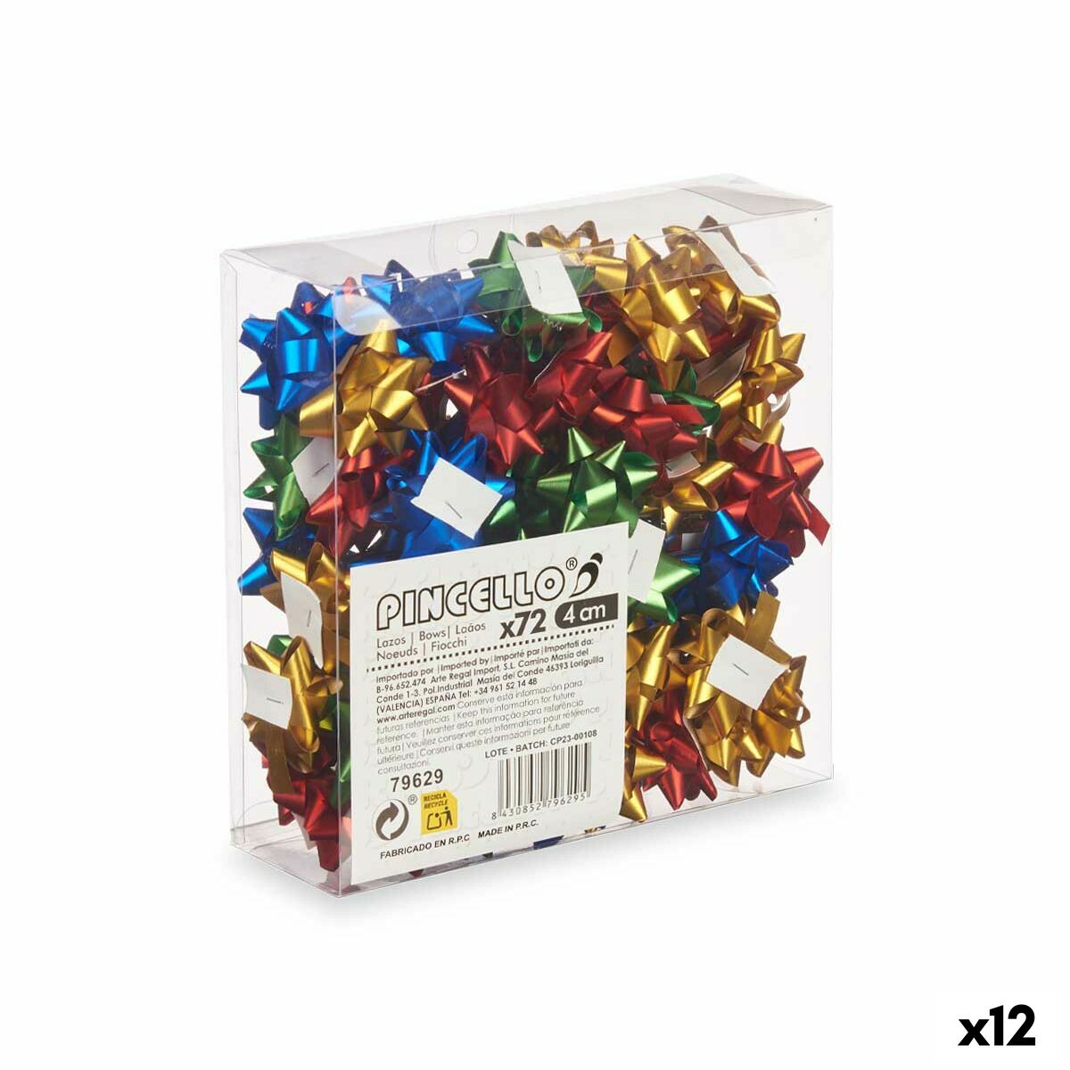 4899888647362 - Schlingen PVC 4 cm 19 x 19 x 6 cm Mattierend Bunt (12 Stück) 4899888647362 - Schlingen PVC 4 cm 19 x 19 x 6 cm Mattierend Bunt (12 Stück)