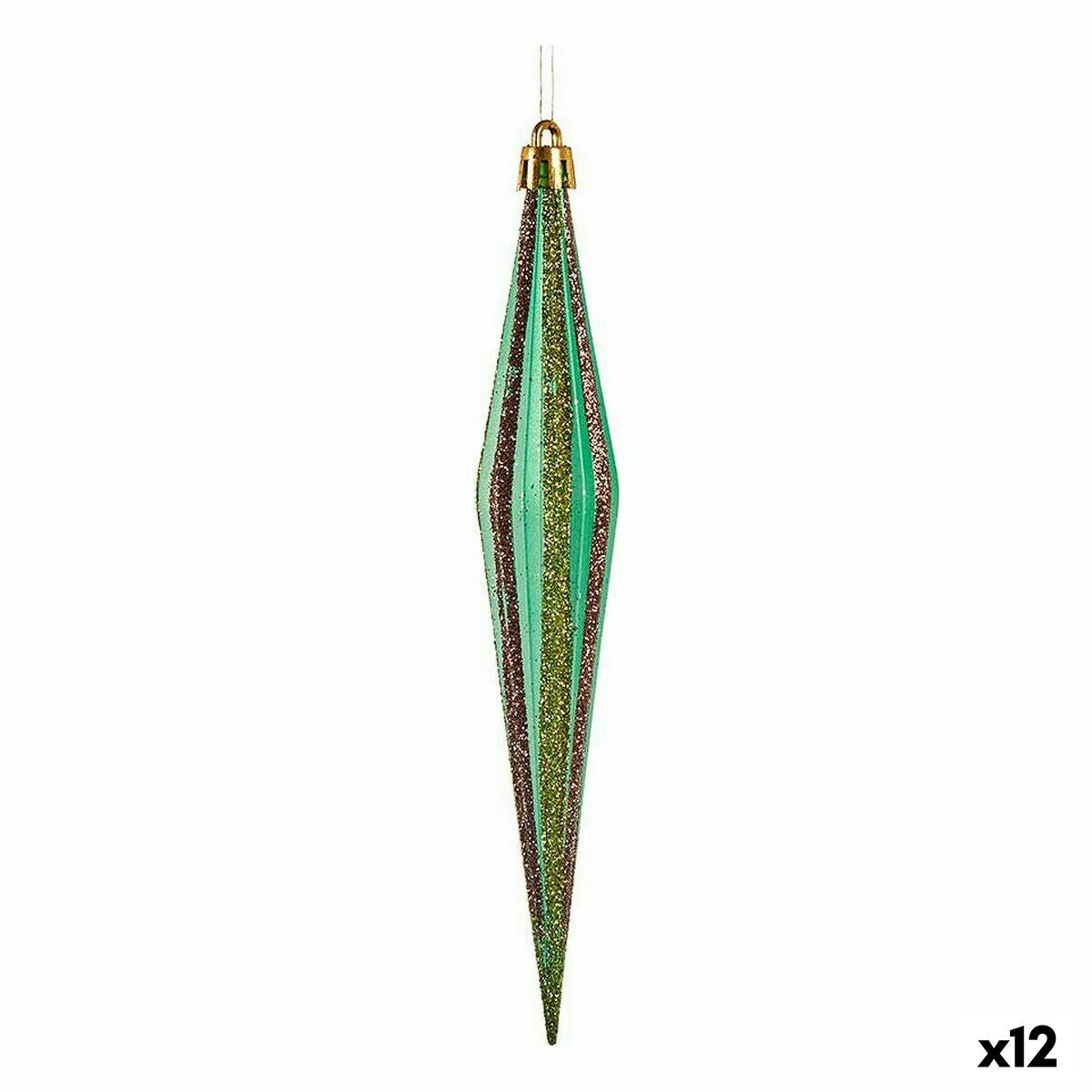 4899888648352 - Weihnachtsdekoration Set 00901 grün Gold gedehnt 3 x 85 x 19 cm (12 Stück)