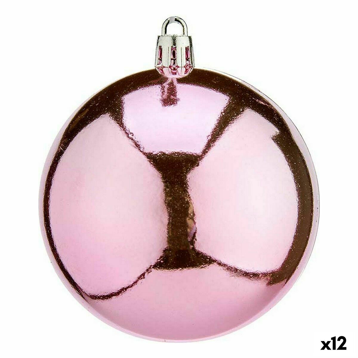 4899888649168 - Set von Weihnachtskugeln Pink Plastik 8 x 9 x 8 cm (12 Einheiten)