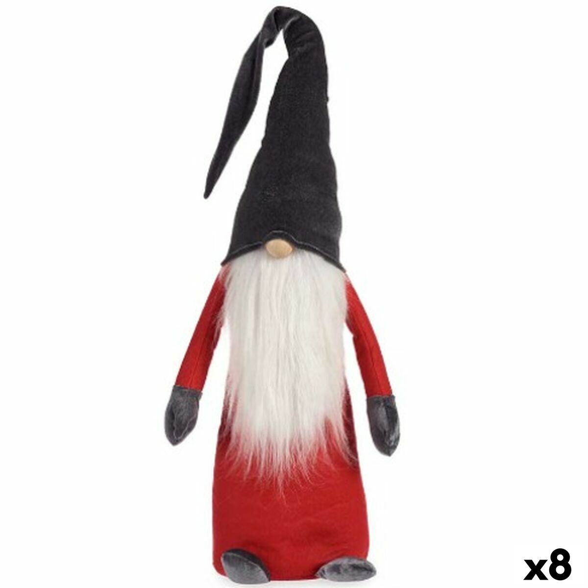 4899888651345 - Decorative Figure Gnome White Red Grey Polyester Wood Sand 20 x 100 x 25 cm (8 Units)