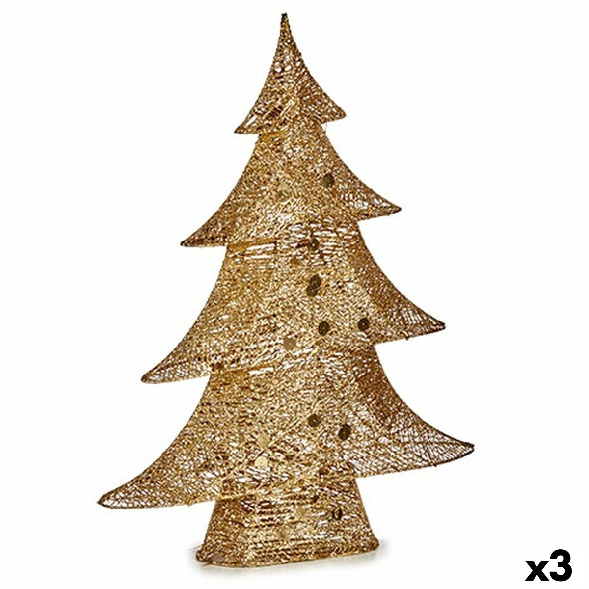 4899888652663 - Decorative Figure Christmas Tree Metal Golden 12 x 595 x 485 cm (3 Units)