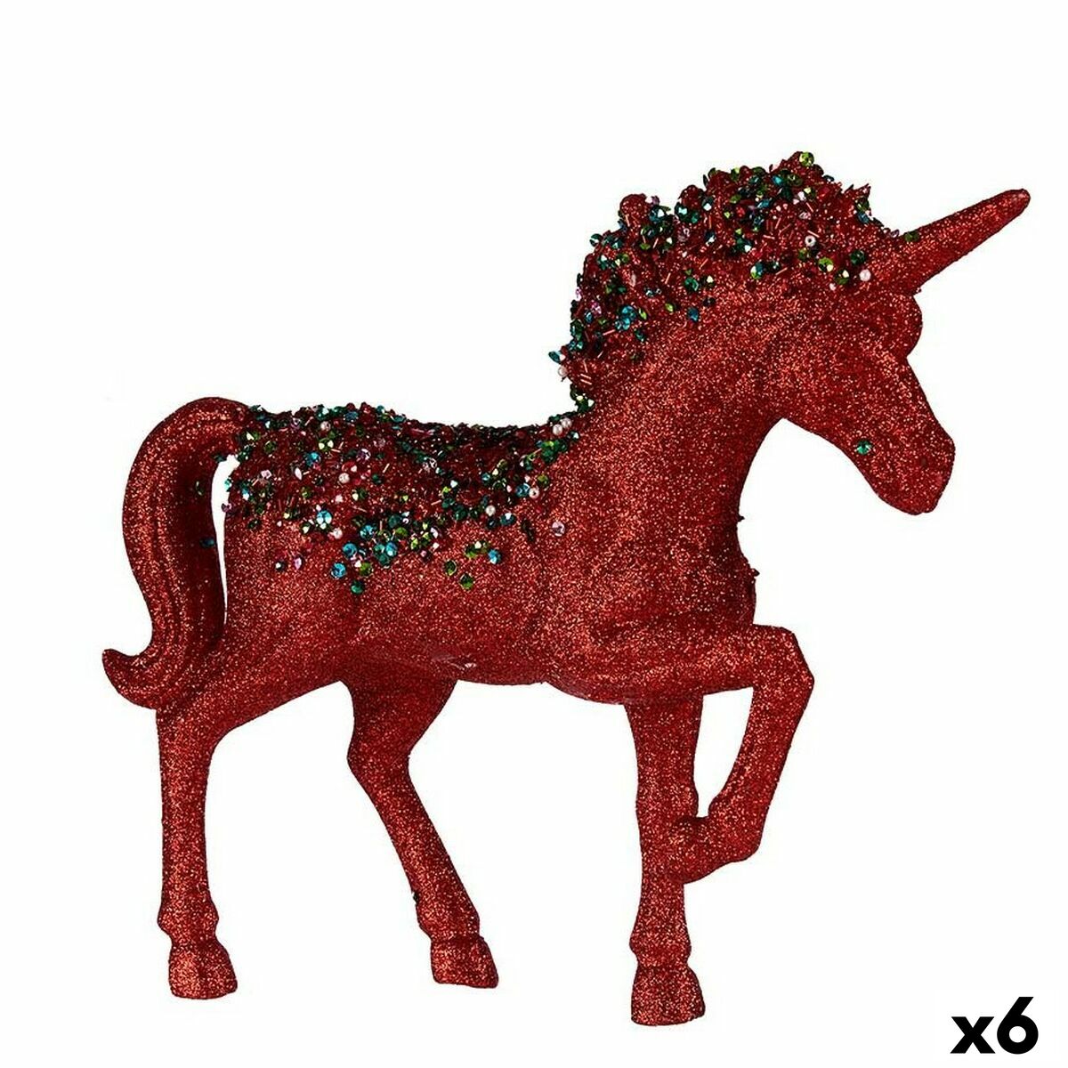 4899888653653 - Decorative Figure Unicorn Red Plastic 95 x 31 x 40 cm (6 Units)