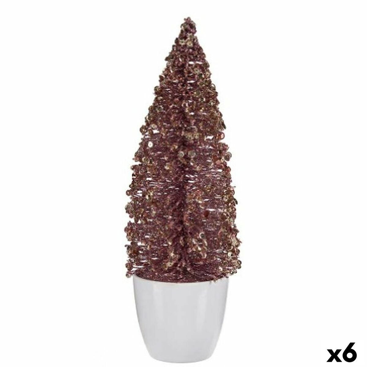 4899888653813 - Deko-Figur Weihnachtsbaum Rosa Gold Kunststoff 9 x 28 x 9 cm (6 Stück) 4899888653813 - Deko-Figur Weihnachtsbaum Rosa Gold Kunststoff 9 x 28 x 9 cm (6 Stück)