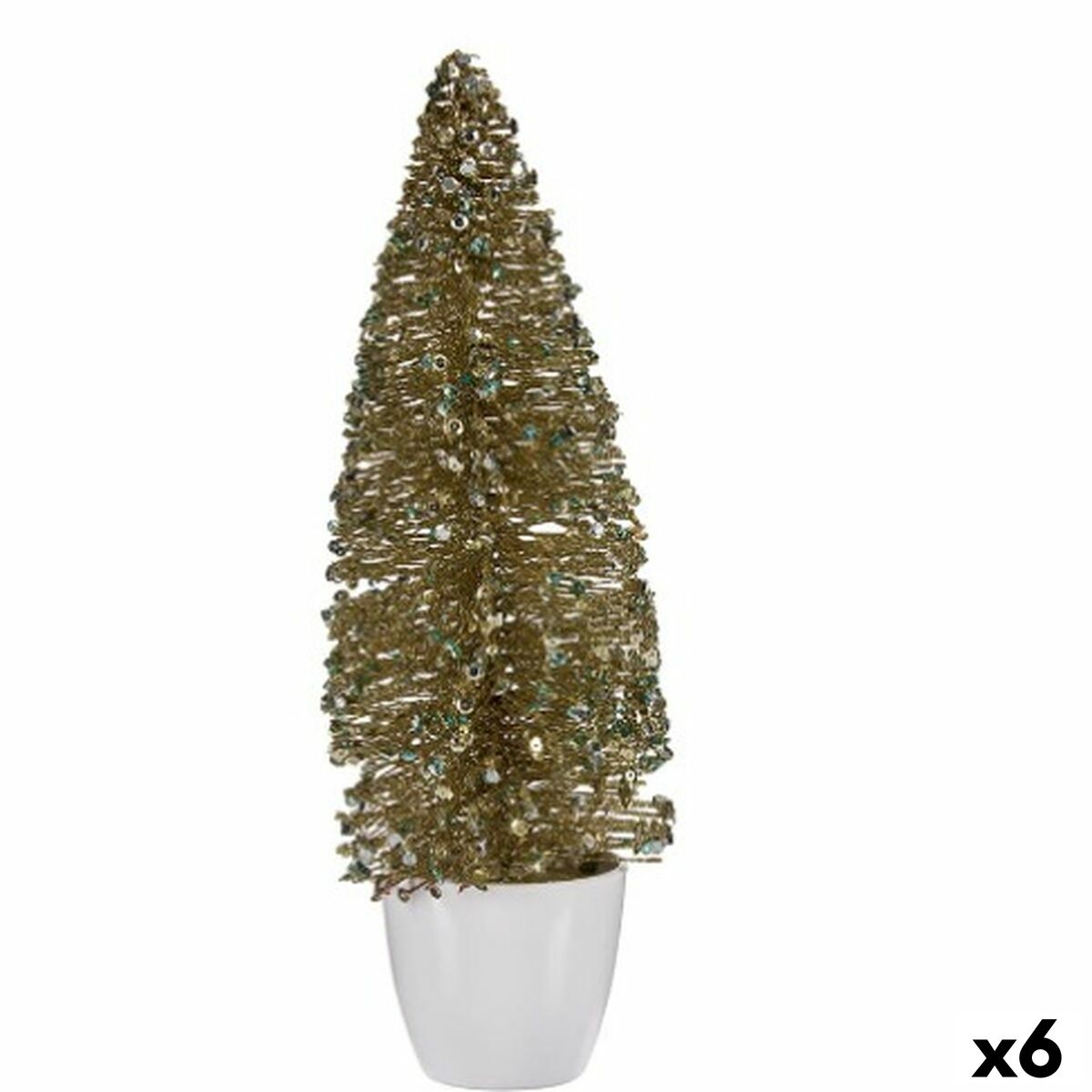 4899888653875 - Deko-Figur Weihnachtsbaum Bronze Gold Kunststoff 10 x 33 x 10 cm (6 Stück) 4899888653875 - Deko-Figur Weihnachtsbaum Bronze Gold Kunststoff 10 x 33 x 10 cm (6 Stück)