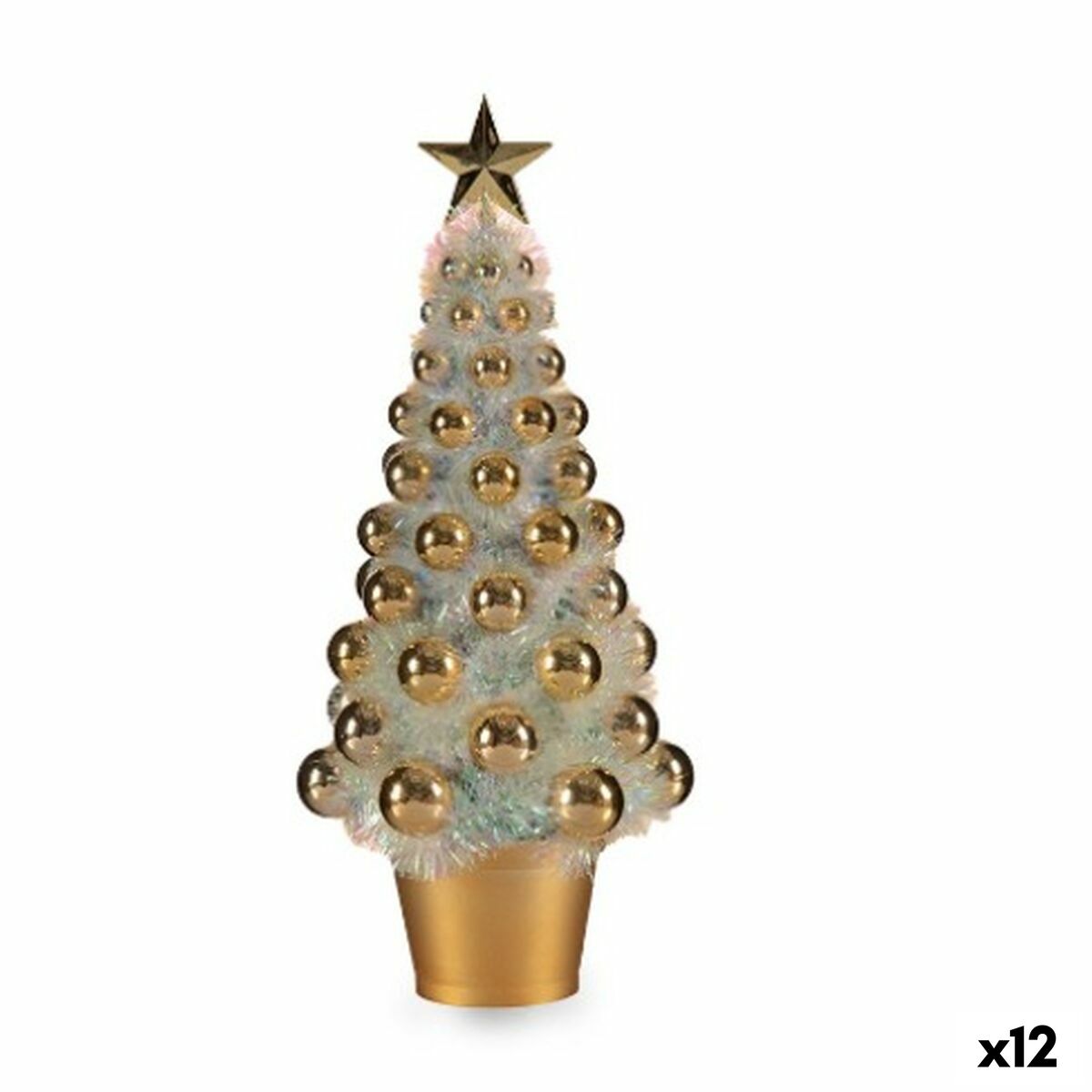 4899888654100 - Decorative Figure Christmas Tree Golden polypropylene PET 16 x 375 x 16 cm (12 Units)