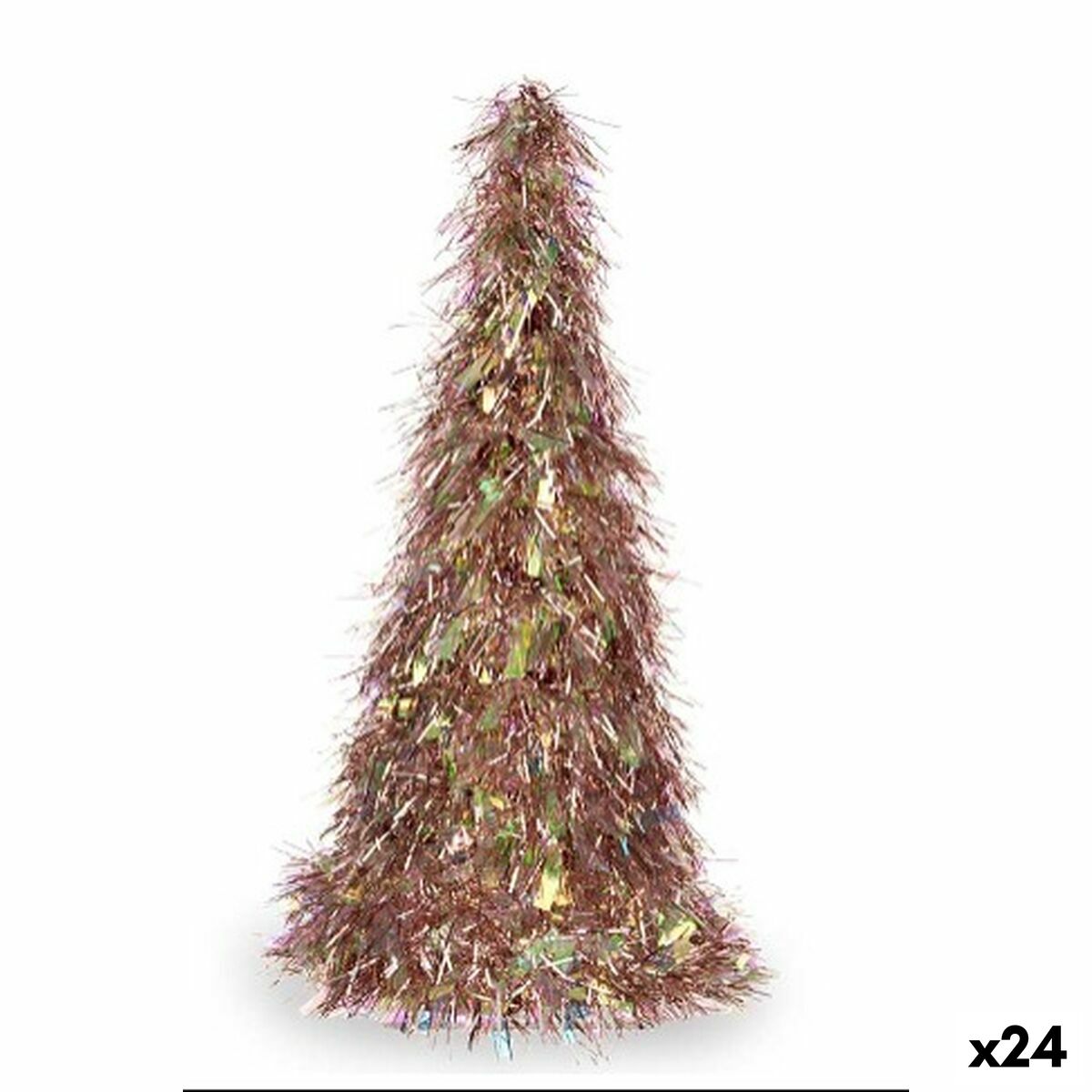 4899888654209 - Decorative Figure Christmas Tree Tinsel Copper Fuchsia polypropylene PET 24 x 46 x 24 cm (24 Units)