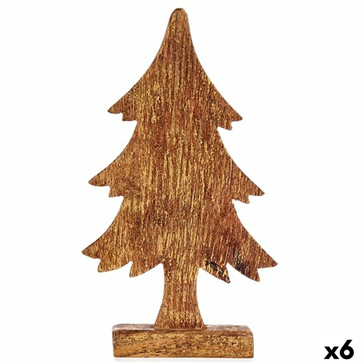 4899888654308 - Decorative Figure Christmas Tree Golden Wood 5 x 31 x 155 cm (6 Units)