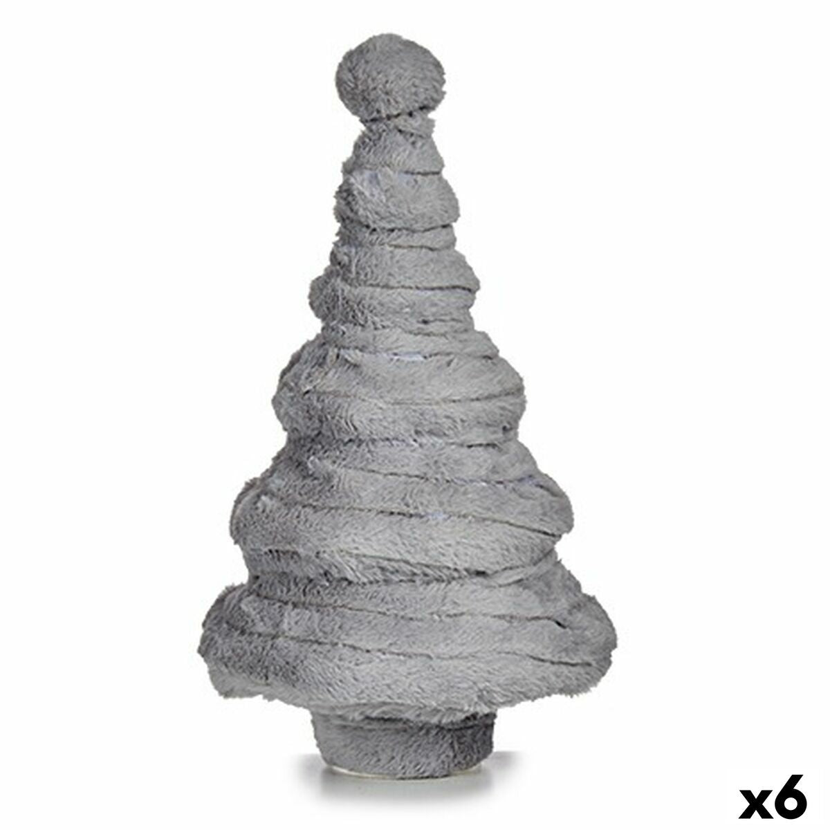 4899888654520 - Weihnachtsbaum Samt Grau 22 x 375 x 22 cm (6 Stück)