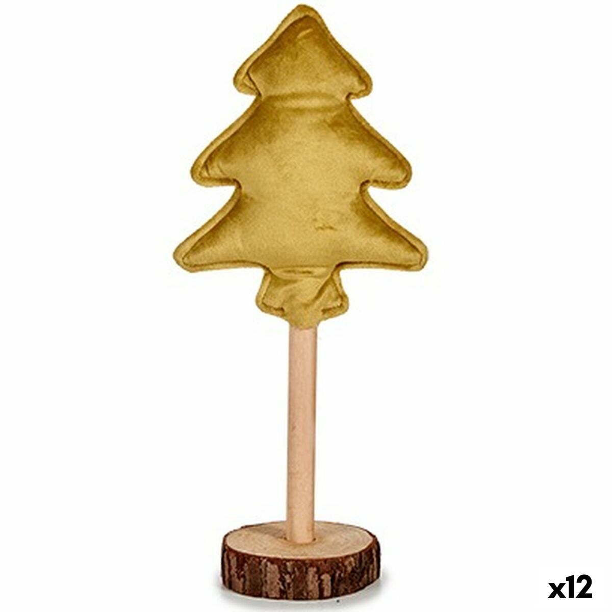 4899888654568 - Weihnachtsbaum Polyester Gold Holz 95 x 32 x 13 cm (12 Stück)