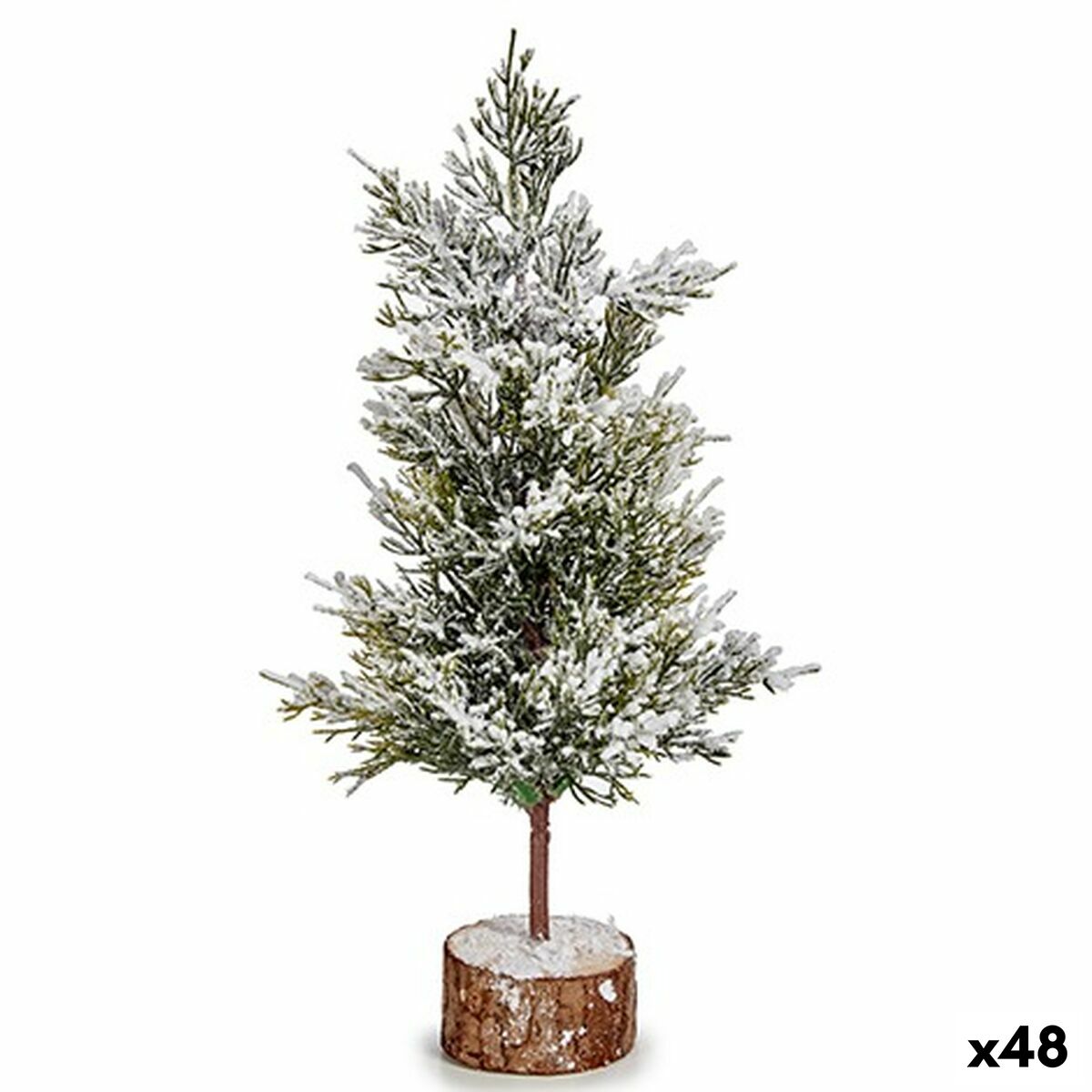 4899888654902 - Weihnachtsbaum braunes grünes Holz Plastik 16 x 31 x 16 cm (48 Einheiten)