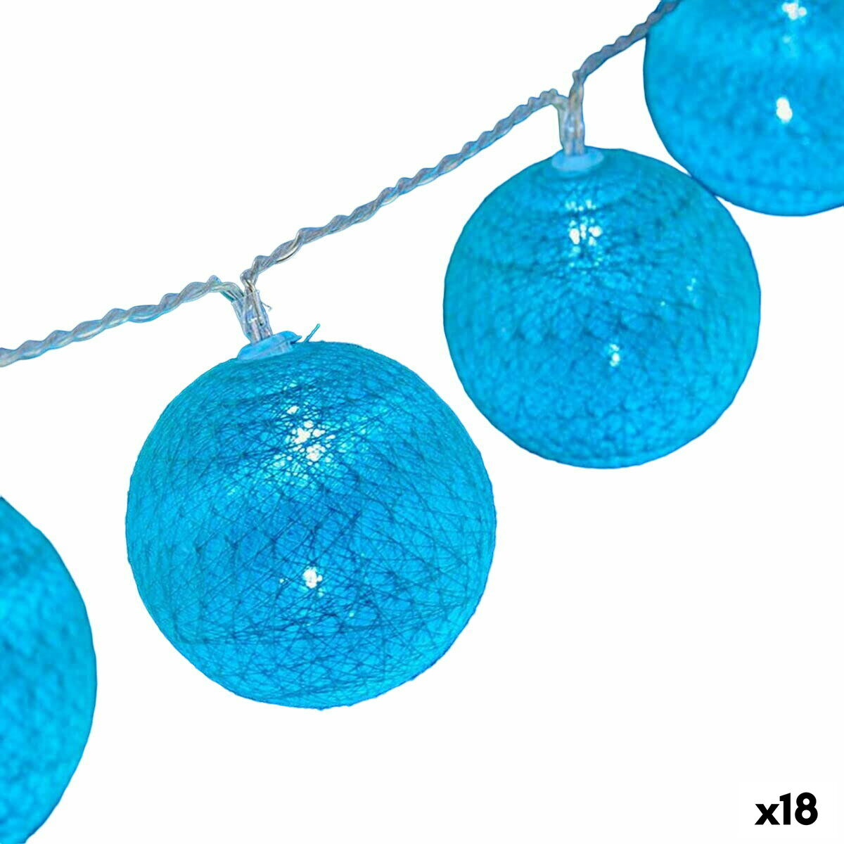 4899888657132 - LED-Lichterkette 6 x 6 x 200 cm türkis (18 Stück)