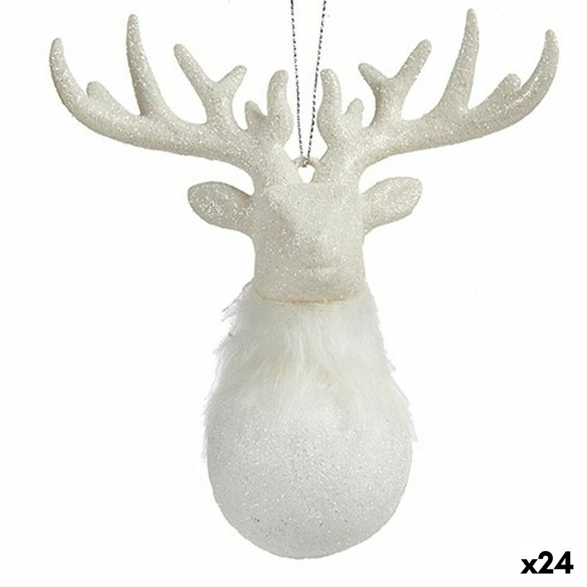 4899888657453 - Weihnachtsschmuck Rentier Weiß Kunststoff Glitzernd 14 x 155 x 7 cm (24 Stück) 4899888657453 - Weihnachtsschmuck Rentier Weiß Kunststoff Glitzernd 14 x 155 x 7 cm (24 Stück)