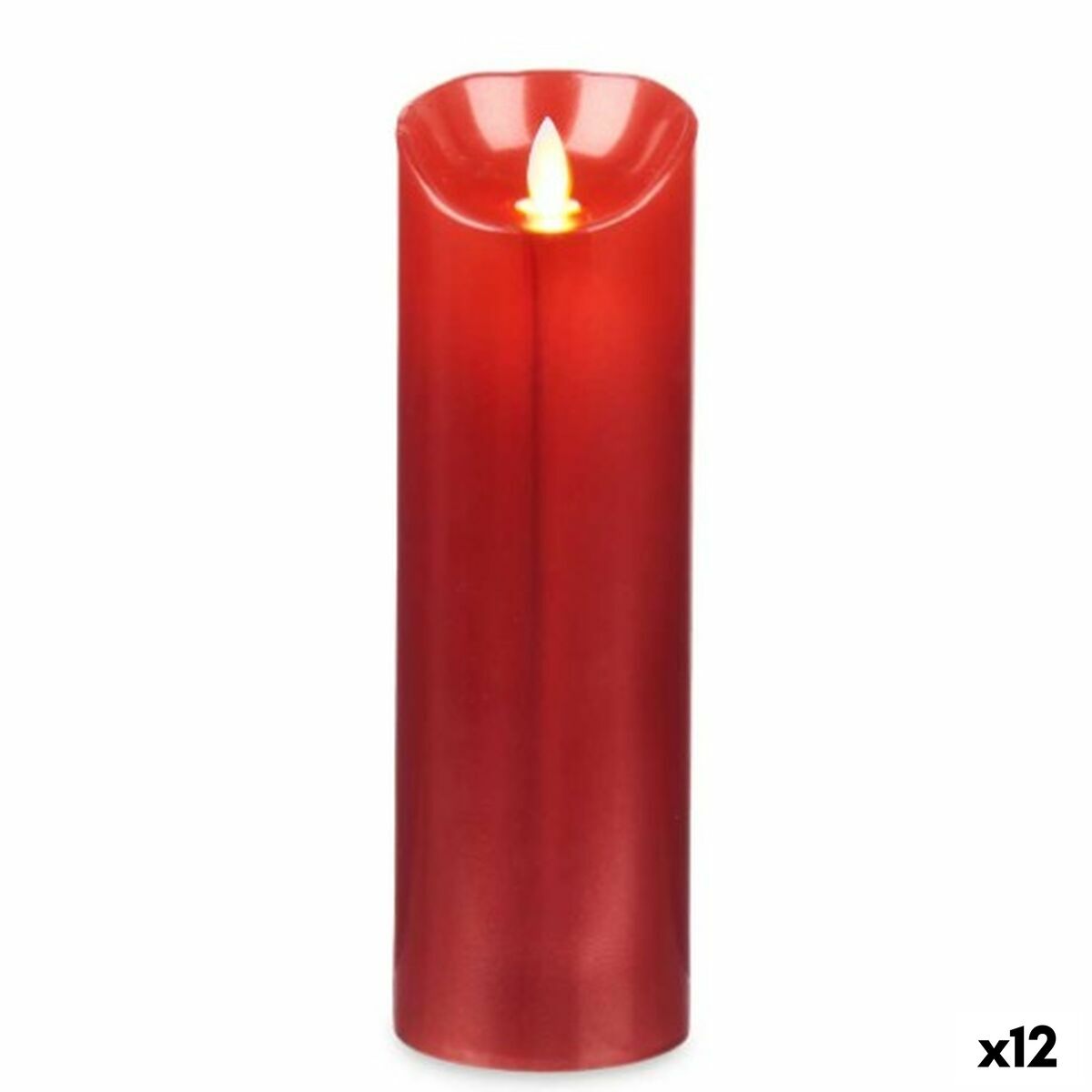 4899888657736 - LED Candle L-y8025-YBH-R rot 8 x 8 x 25 cm (12 Einheiten)