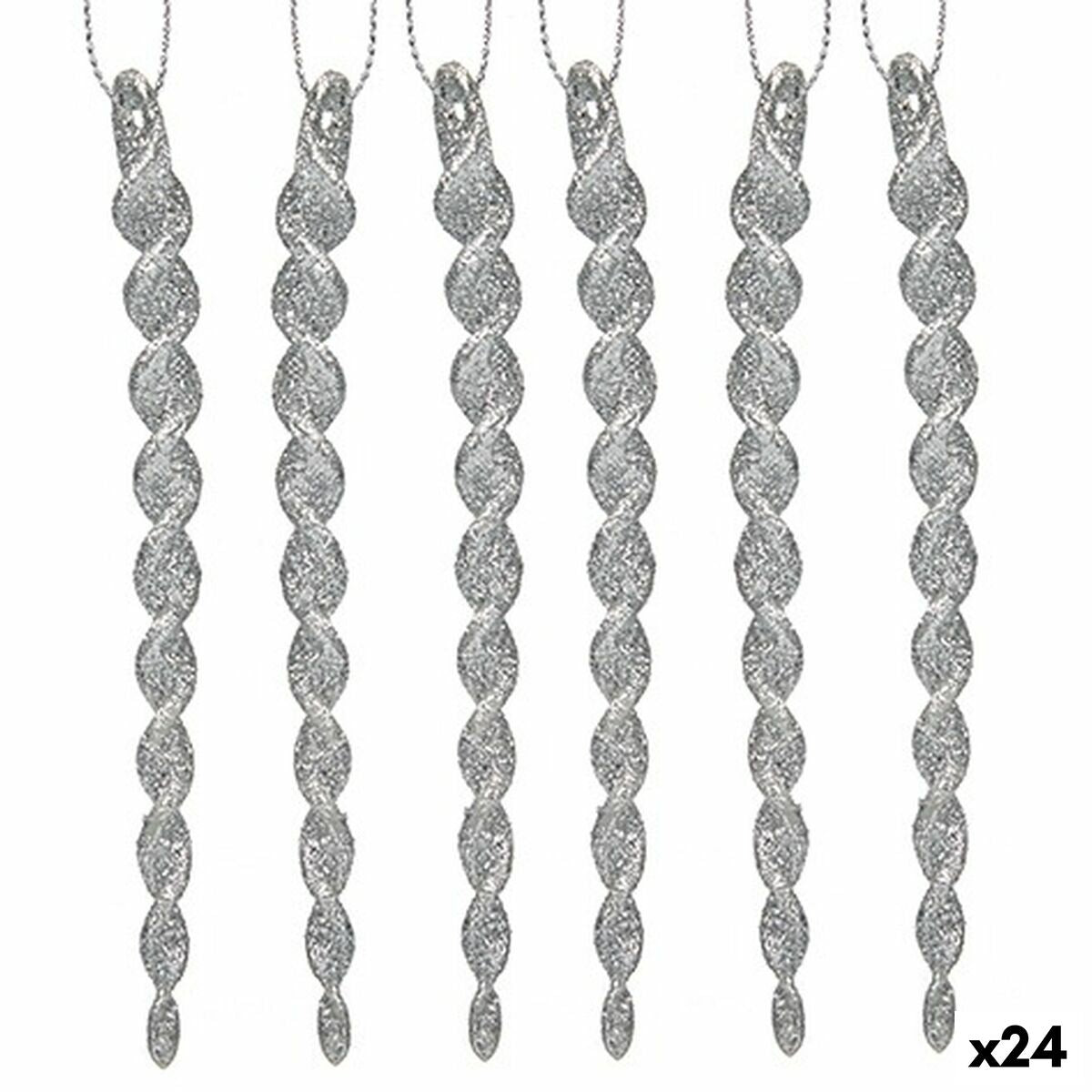 4899888658740 - Weihnachtsschmuck Silberfarben Kunststoff Glitzernd 135 x 1 x 55 cm (24 Stück) 4899888658740 - Weihnachtsschmuck Silberfarben Kunststoff Glitzernd 135 x 1 x 55 cm (24 Stück)