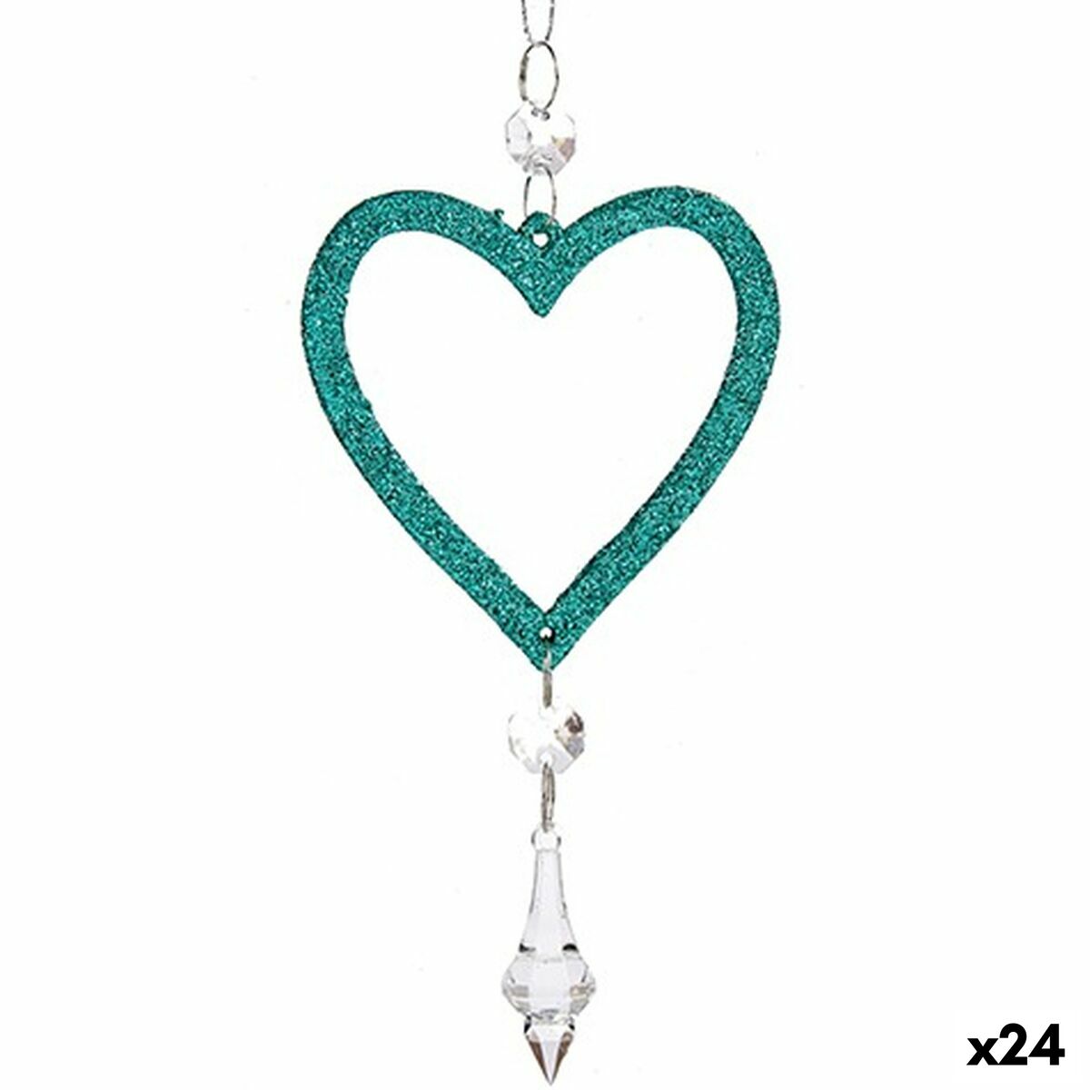 4899888658825 - Weihnachtsschmuck Herz grün Kunststoff Glitzernd 9 x 16 x 2 cm (24 Stück) 4899888658825 - Weihnachtsschmuck Herz grün Kunststoff Glitzernd 9 x 16 x 2 cm (24 Stück)