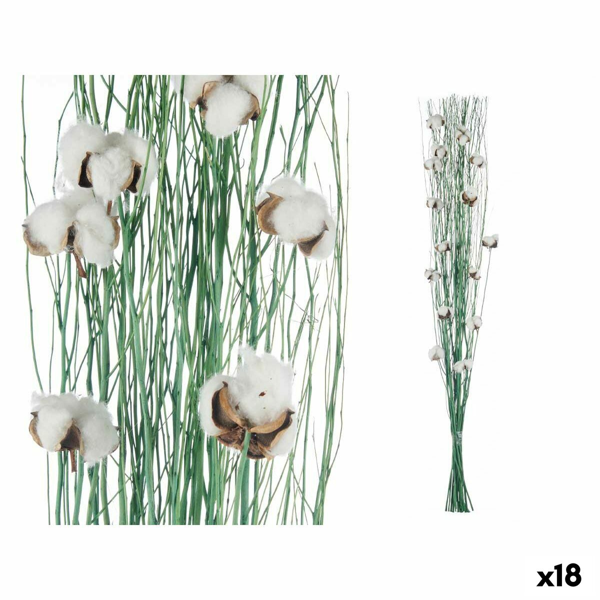 4899888658979 - Blumensträuße Baumwollgrün 10 x 100 x 18 cm (18 Einheiten) 4899888658979 - Blumensträuße Baumwollgrün 10 x 100 x 18 cm (18 Einheiten)