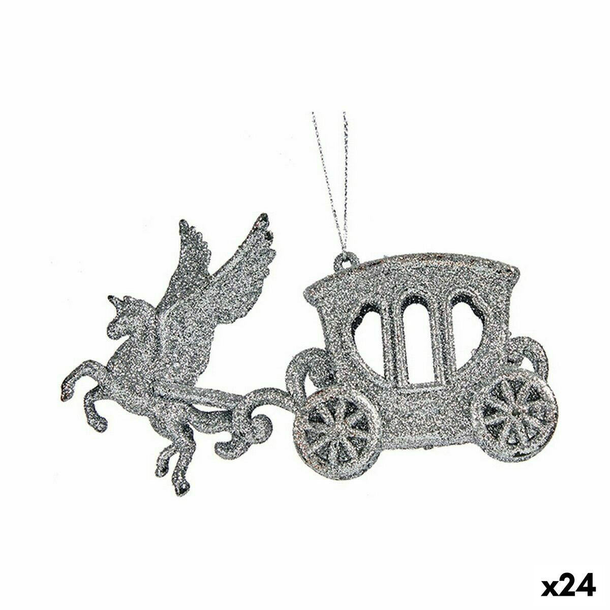 4899888661139 - Weihnachtsschmuck Magic Kutsche Silberfarben Kunststoff Glitzernd 155 x 85 x 45 cm (24 Stück) 4899888661139 - Weihnachtsschmuck Magic Kutsche Silberfarben Kunststoff Glitzernd 155 x 85 x 45 cm (24 Stück)