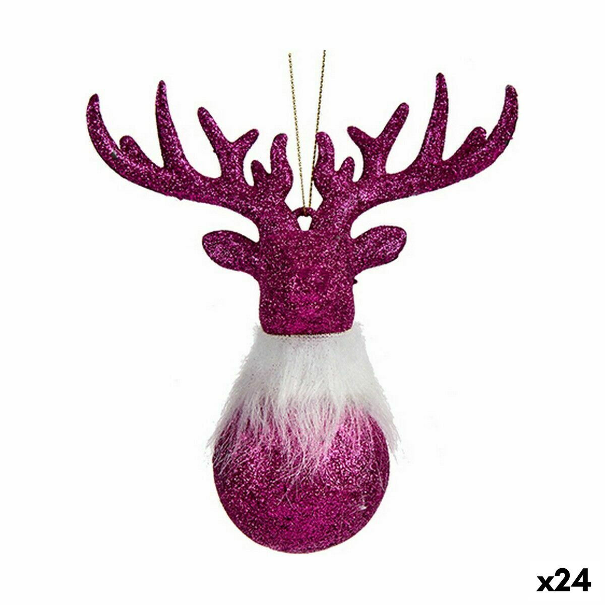 4899888661221 - Weihnachtsschmuck Rentier Pink Kunststoff Glitzernd 135 x 155 x 7 cm (24 Stück) 4899888661221 - Weihnachtsschmuck Rentier Pink Kunststoff Glitzernd 135 x 155 x 7 cm (24 Stück)