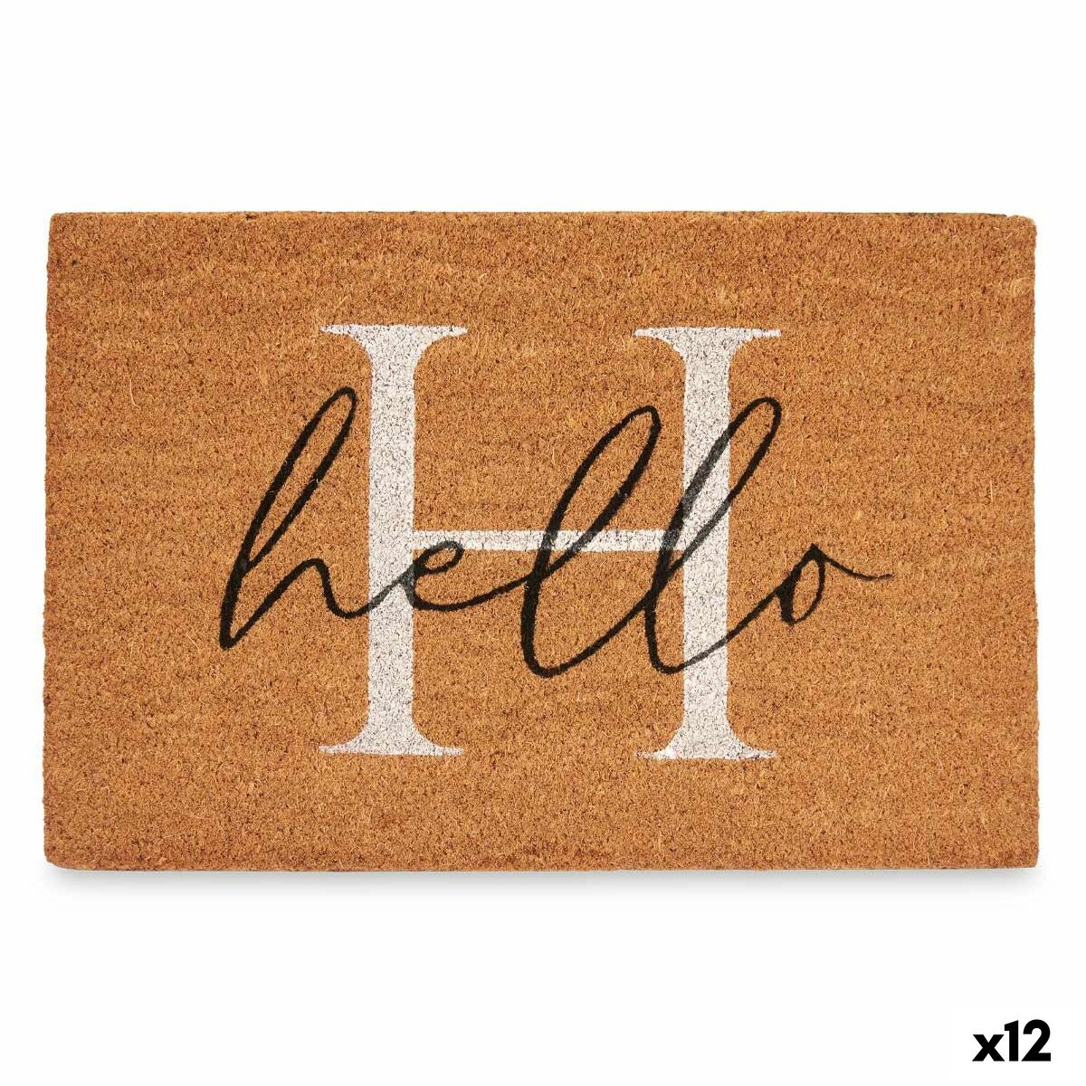 4899888661788 - Fußmatte Hello Weiß natürlich 60 x 1 x 40 cm (12 Stück)