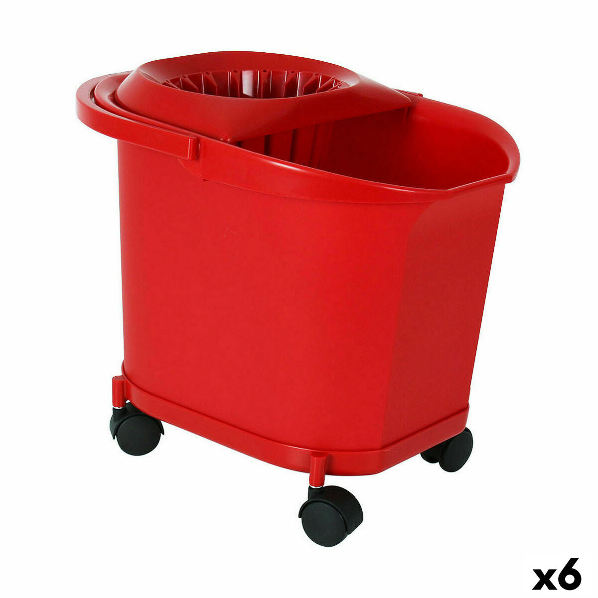 4899888666974 - Putzeimer 16 L Rot (6 Stück)
