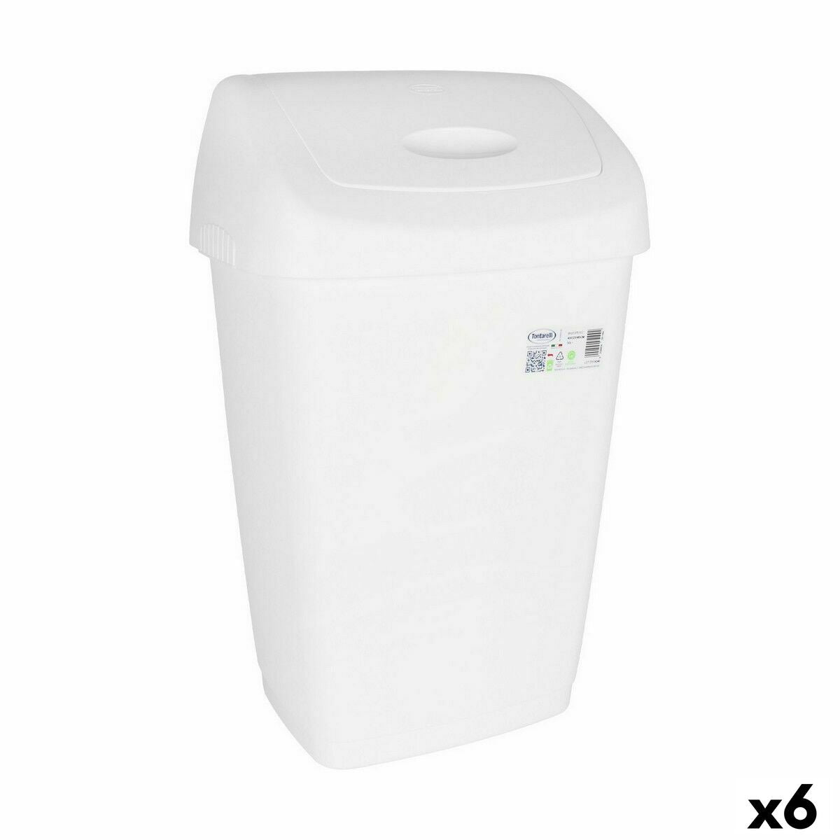 4899888686064 - Papierkorb Aurora Neigung Weiß 50 L (6 Stück)