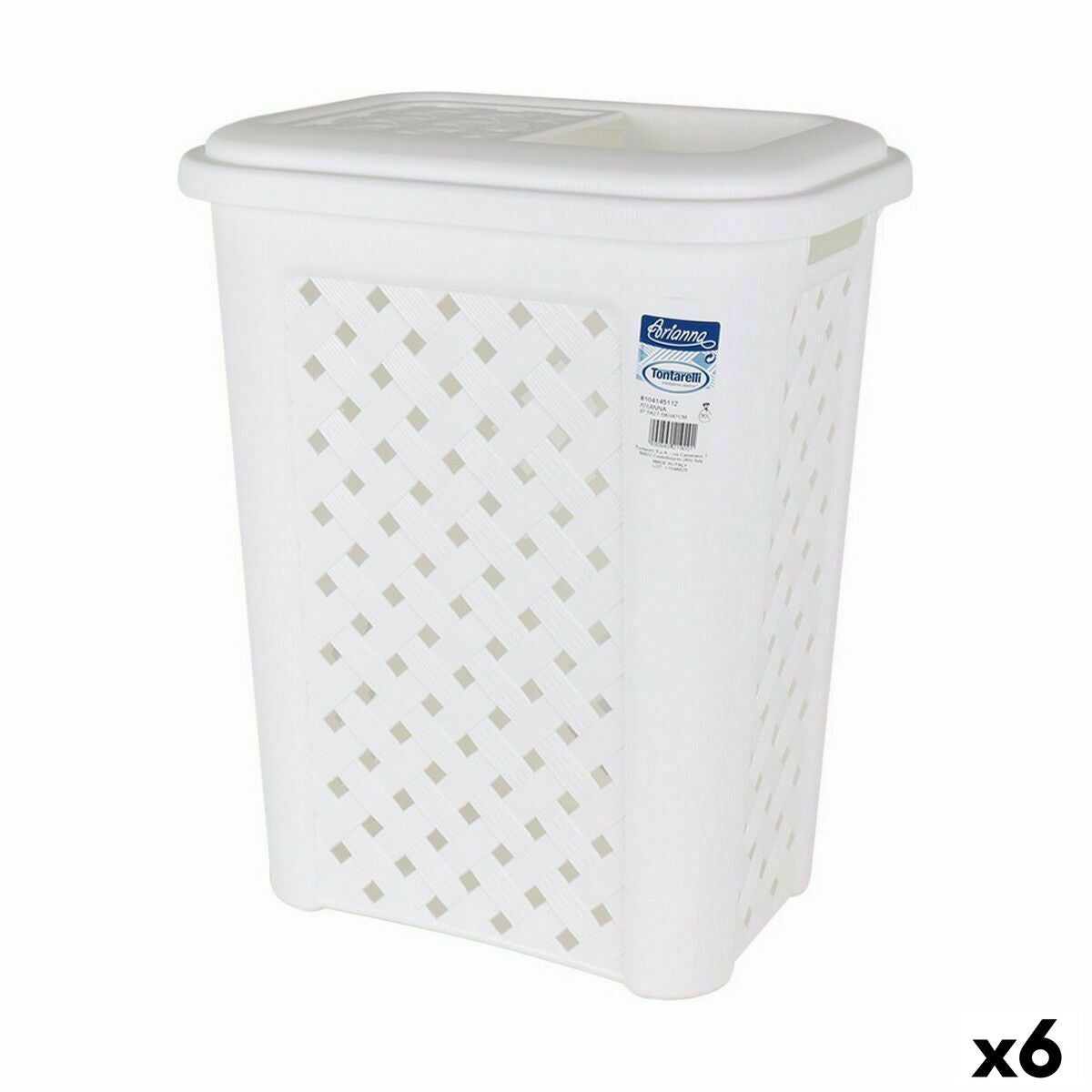4899888686347 - Papierkorb Arianna 30 L Weiß (6 Stück)